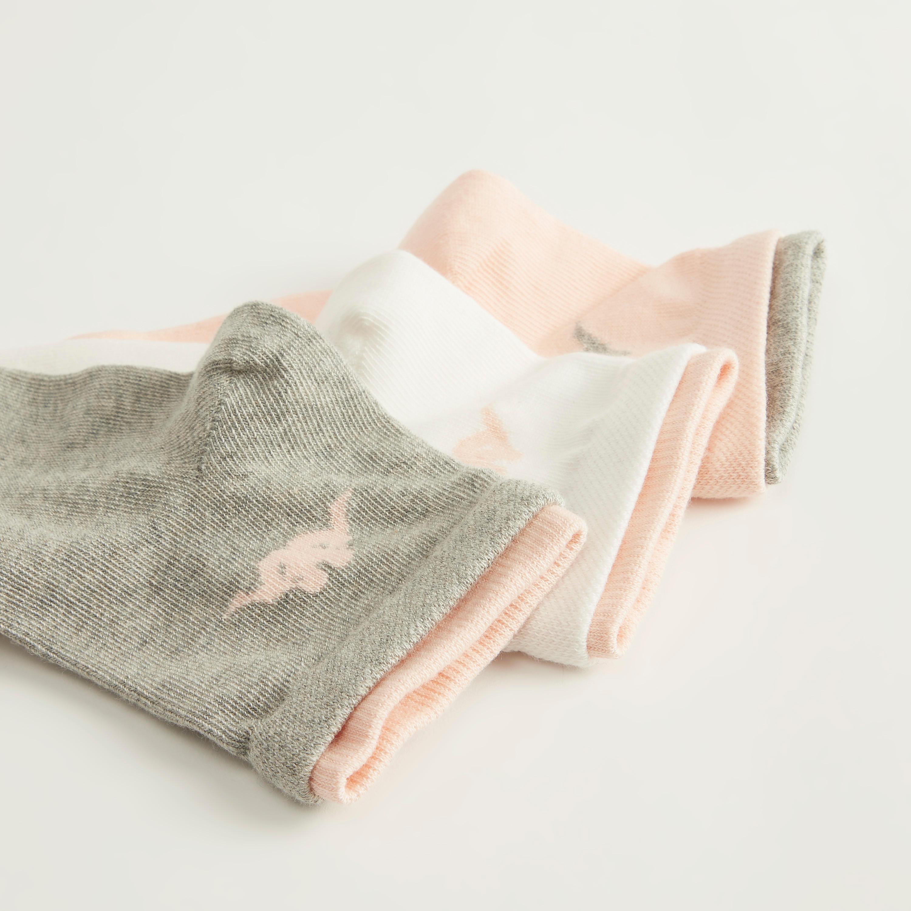 جوارب بطبعات بطول أعلى الكاحل من كابا - طقم من 3 أزواج-women-socksandstockings-image-4