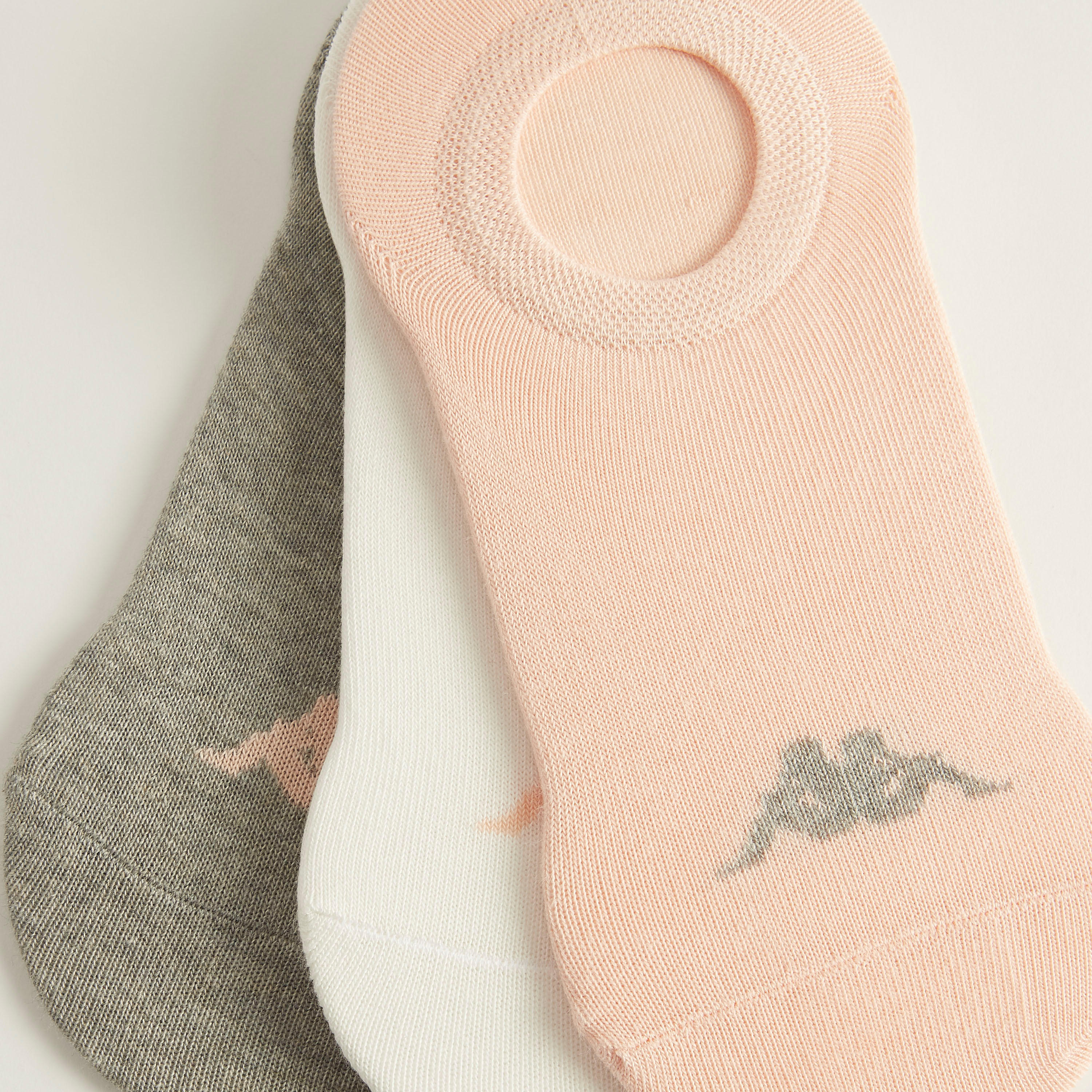 Set of 3 - Kappa Solid No Show Socks-women-socksandstockings-image-3