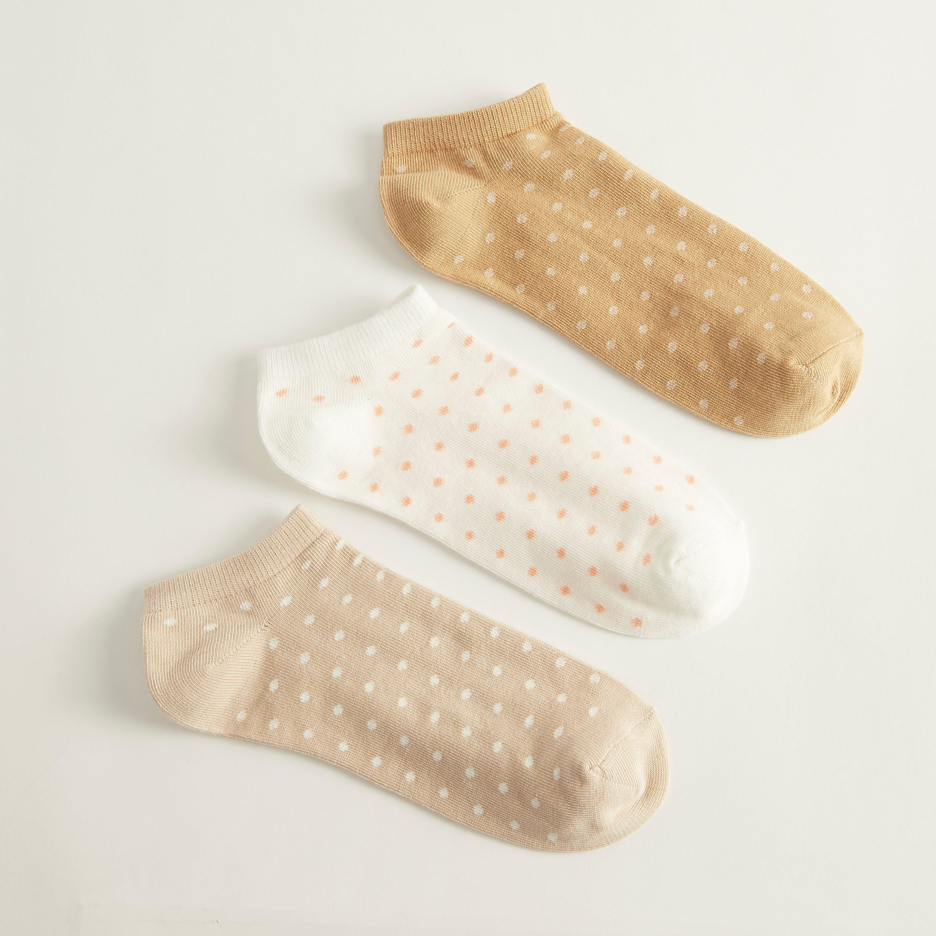 جوارب منقّطة بطول الكاحل - طقم من 3-women-socksandstockings-image-1