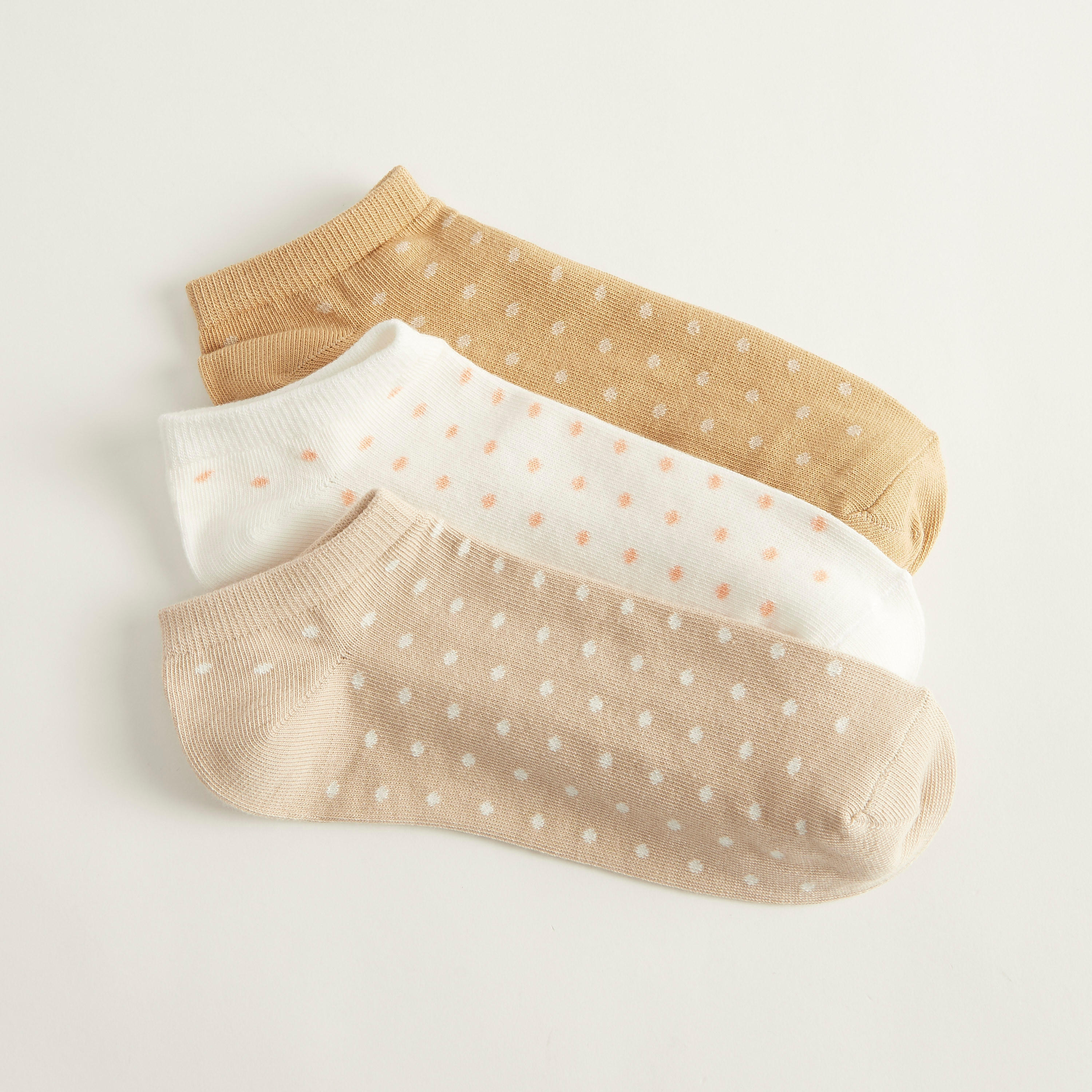 جوارب منقّطة بطول الكاحل - طقم من 3-women-socksandstockings-image-2