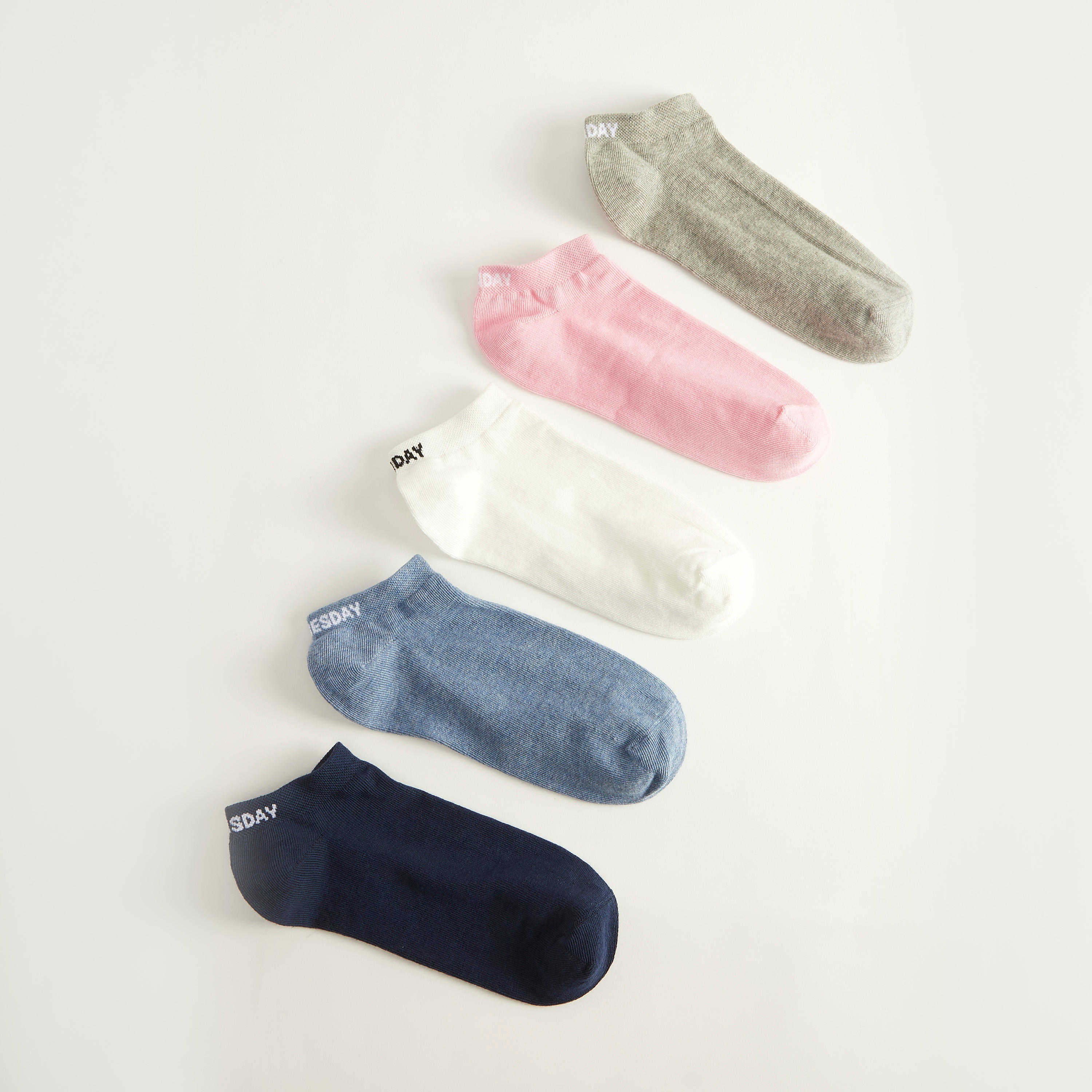 Set of 5 - Weekday Ankle Length Socks-women-socksandstockings-image-1