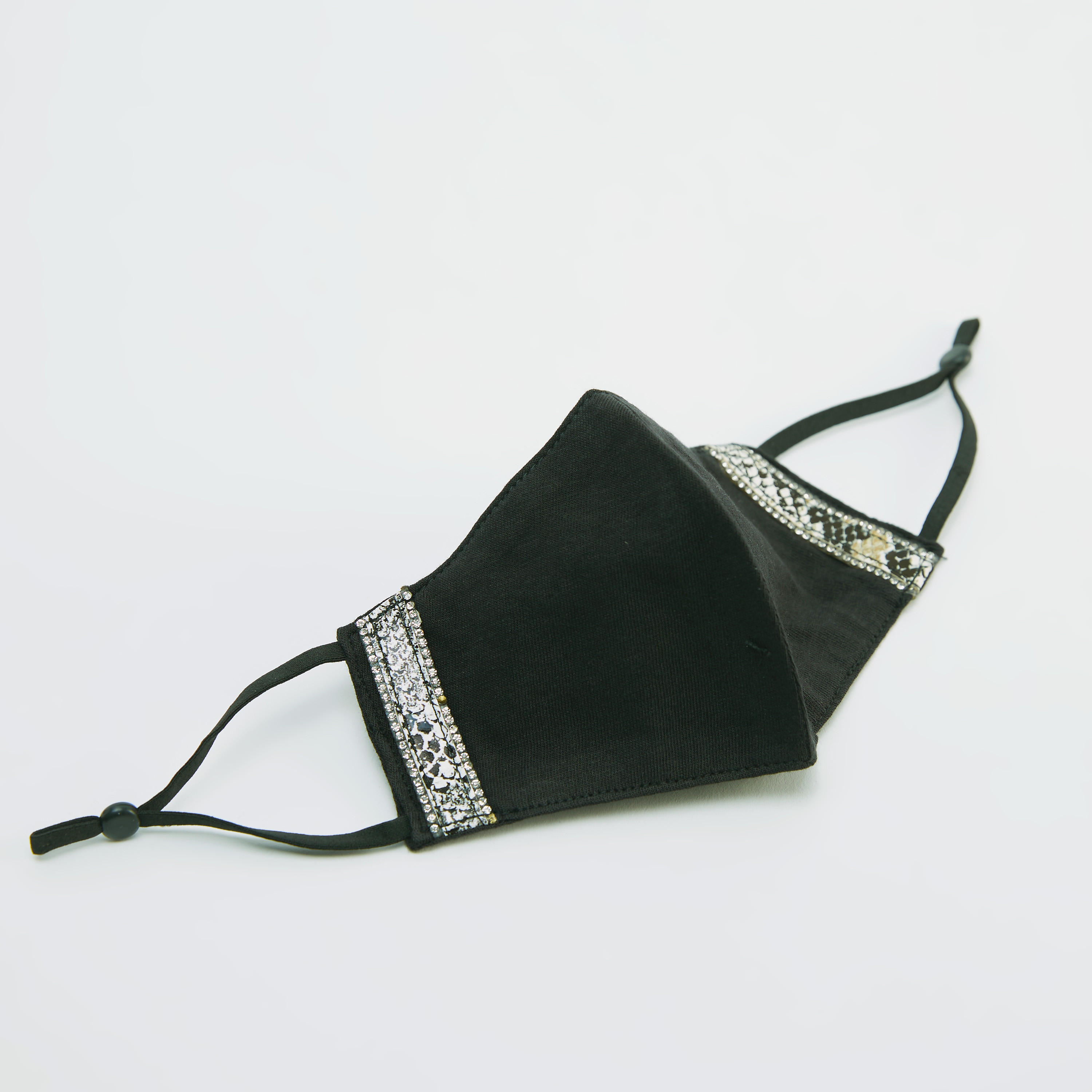 Embellished Anti-Dust Face Mask with Elasticated Ear Loops-women-clothingaccessories-fashionmasks-image-3