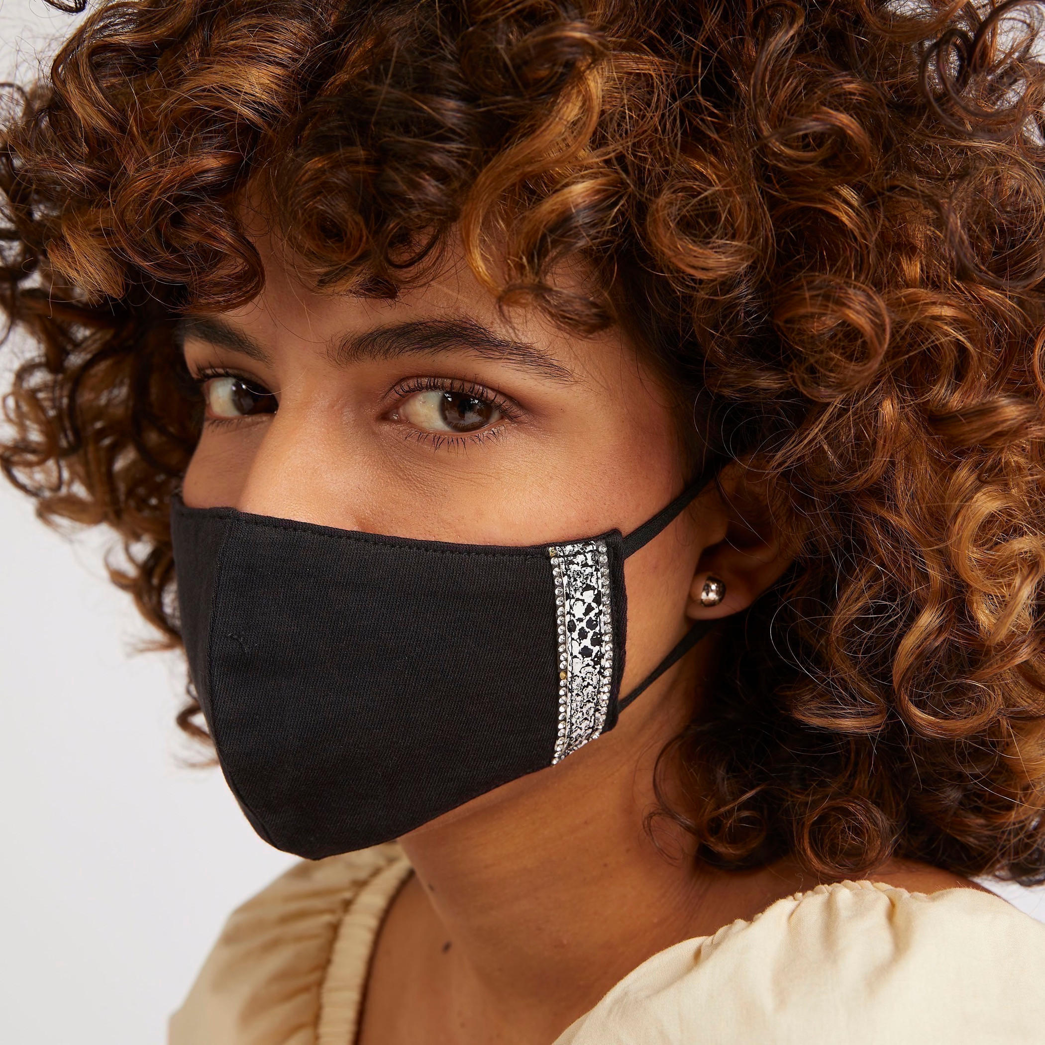 Embellished Anti-Dust Face Mask with Elasticated Ear Loops-women-clothingaccessories-fashionmasks-image-2
