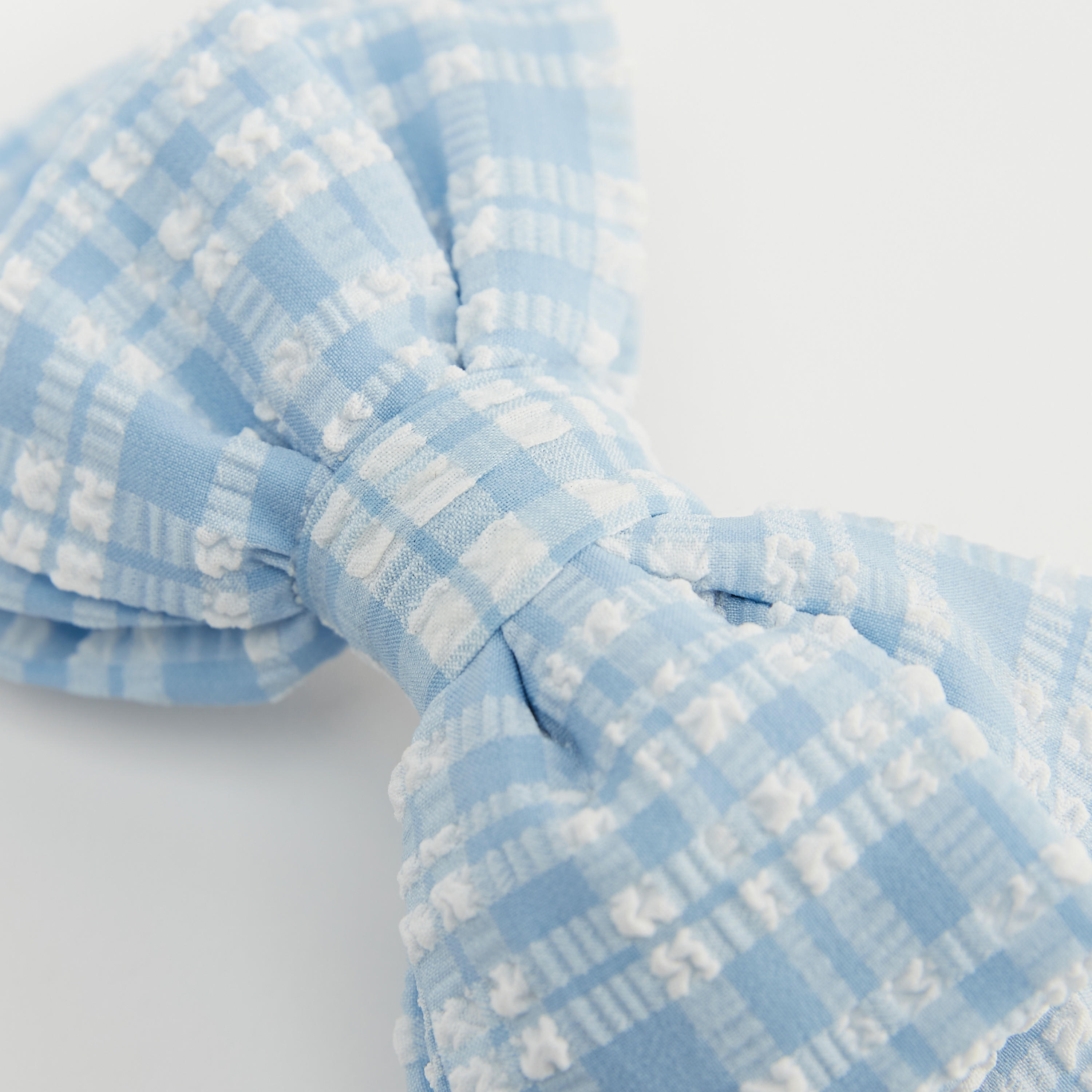 Checked Bow Detail Hair Clip-women-hairaccessories-image-3