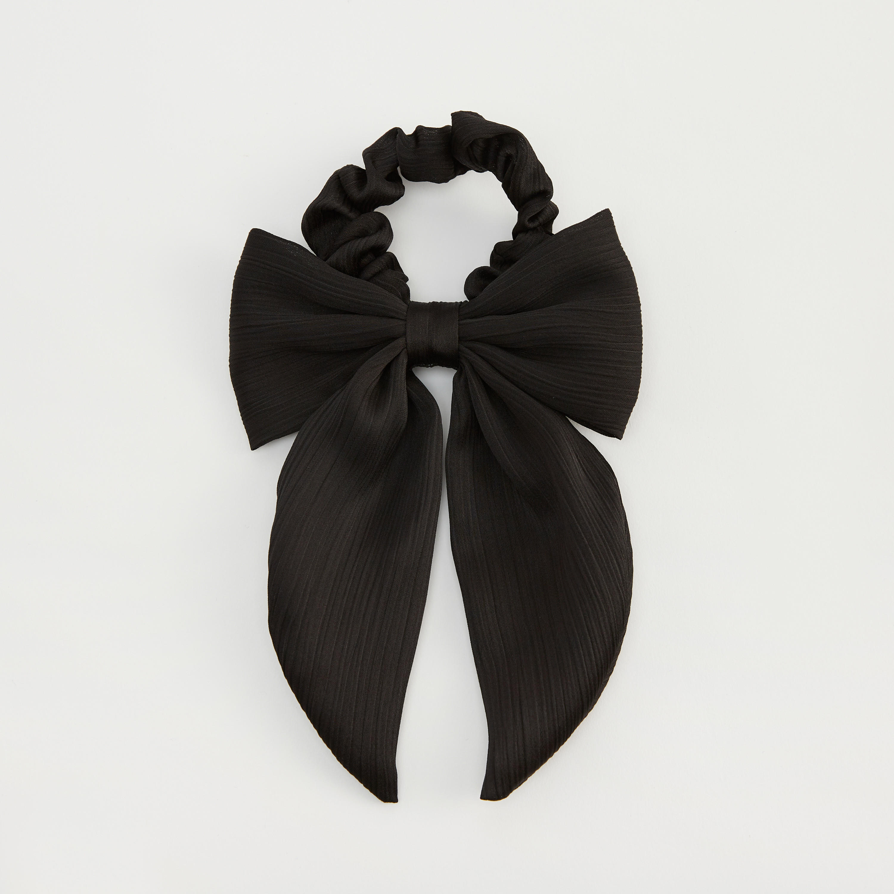 Textured Scrunchie with Bow Detail-women-hairaccessories-image-1