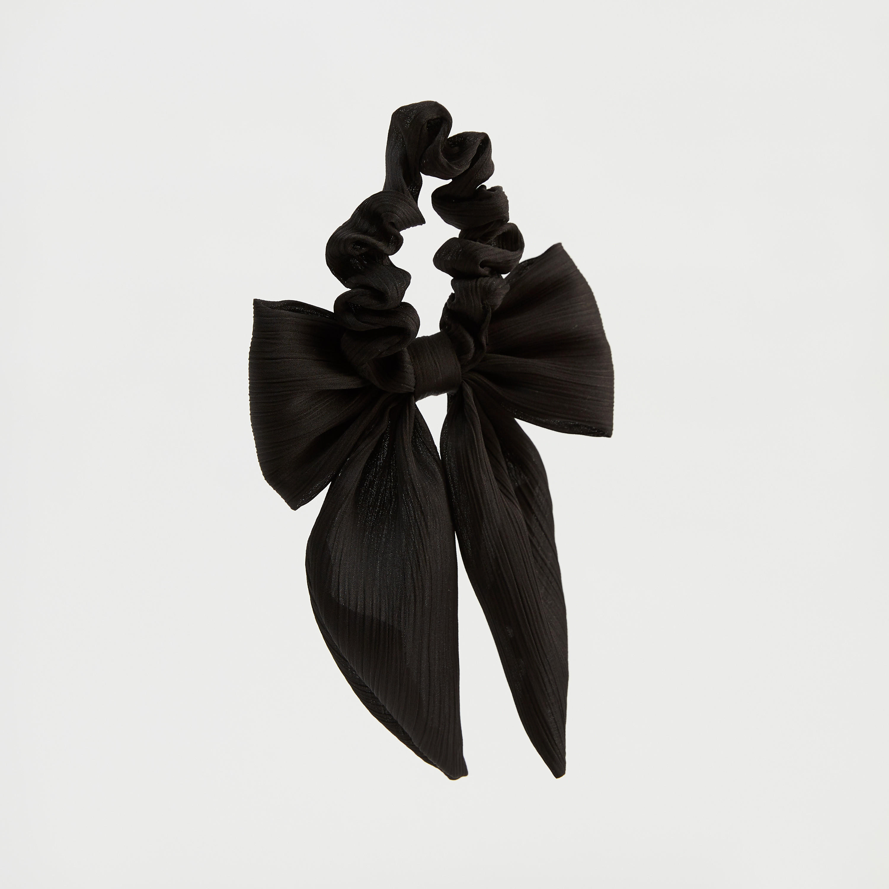 Textured Scrunchie with Bow Detail-women-hairaccessories-image-3