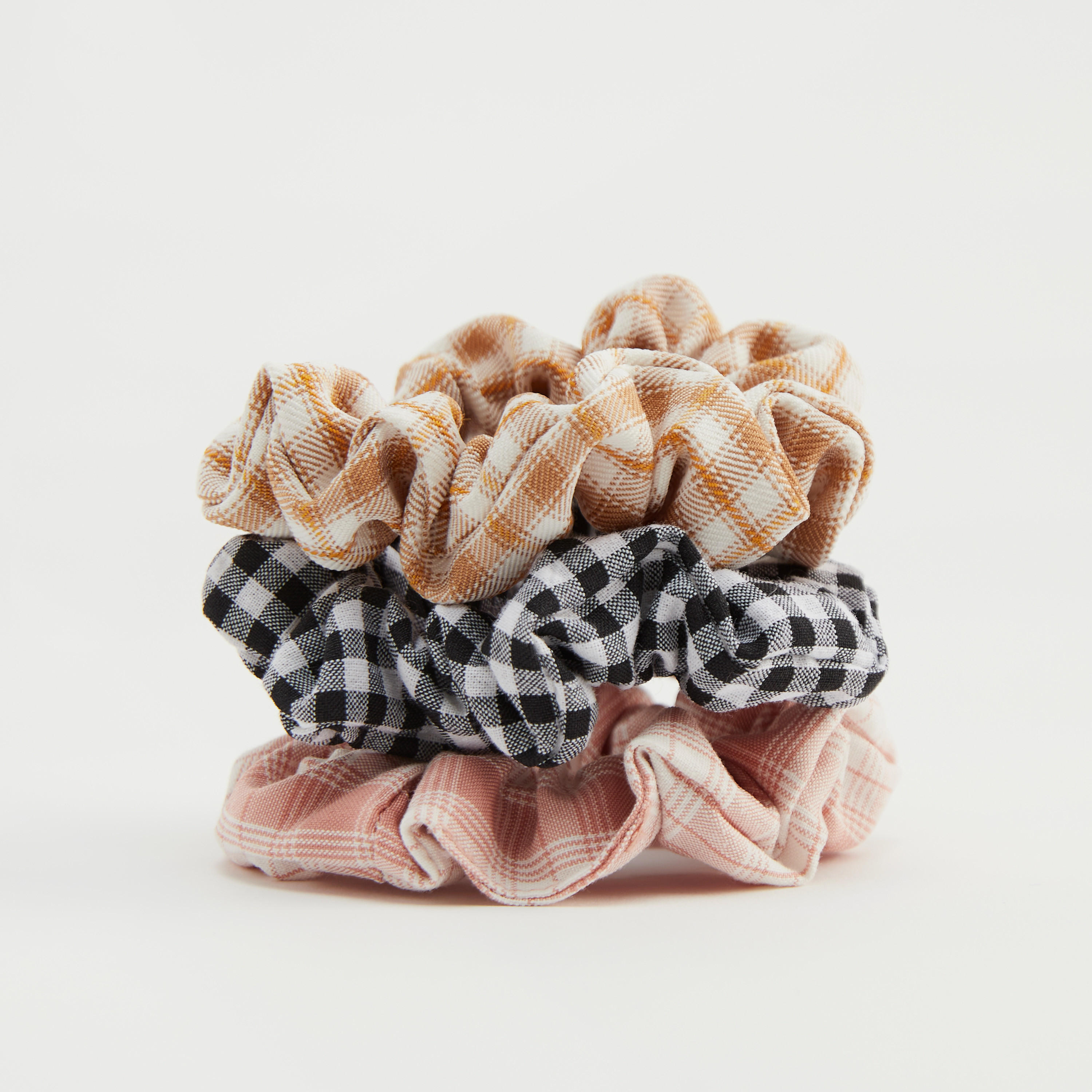 سكرانشي للشّعر كاروهات - طقم من 3 قطع-women-hairaccessories-image-1