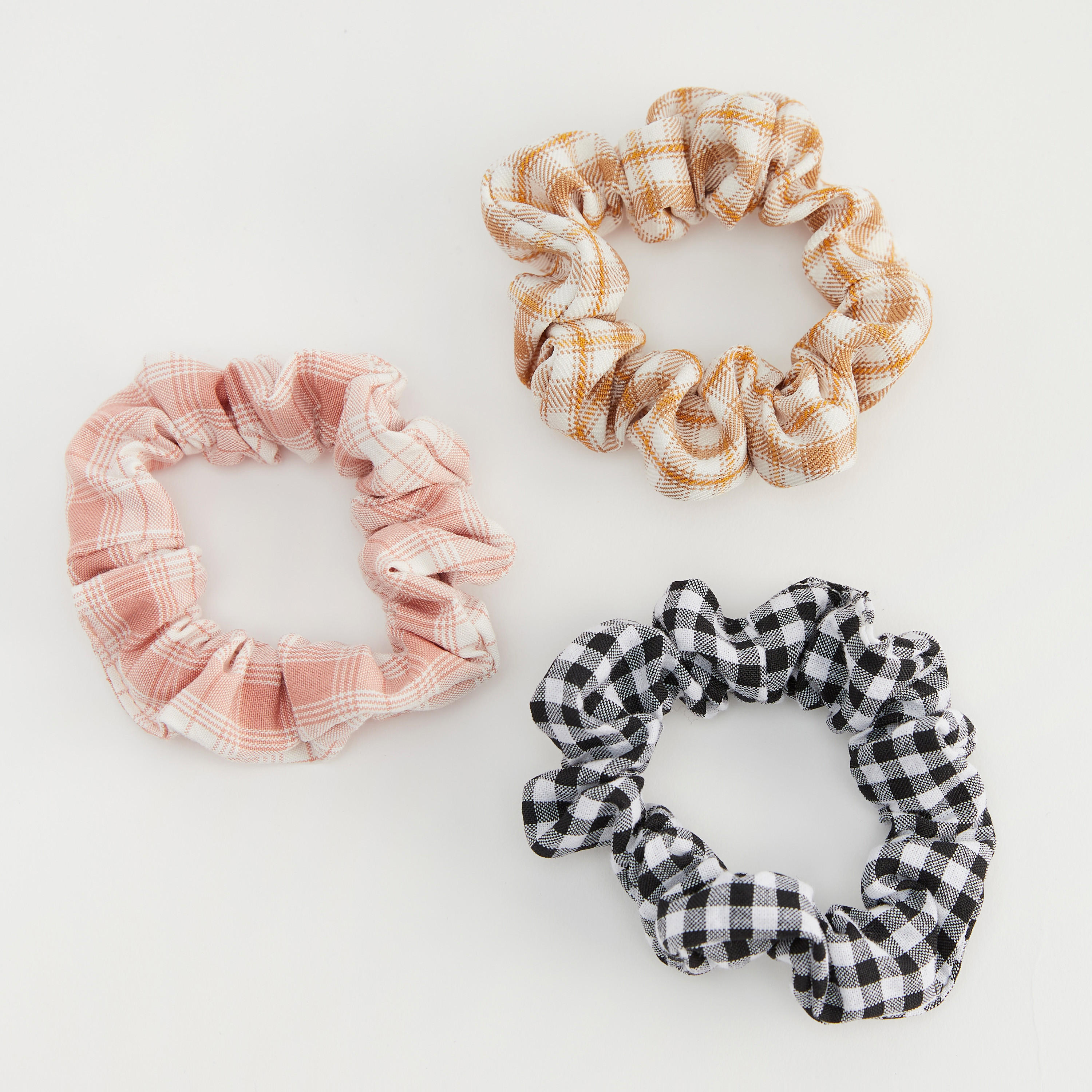 سكرانشي للشّعر كاروهات - طقم من 3 قطع-women-hairaccessories-image-2