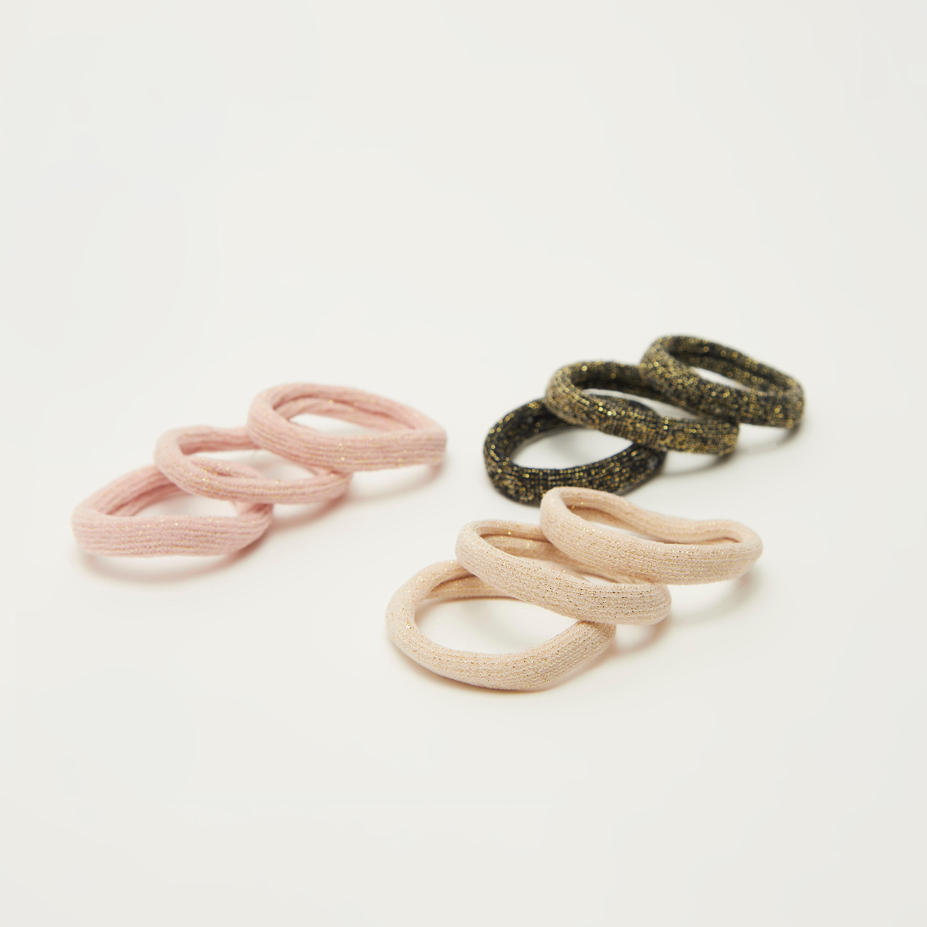 ربطات شعر مطاطية - طقم من 9 قطع-women-hairaccessories-image-2