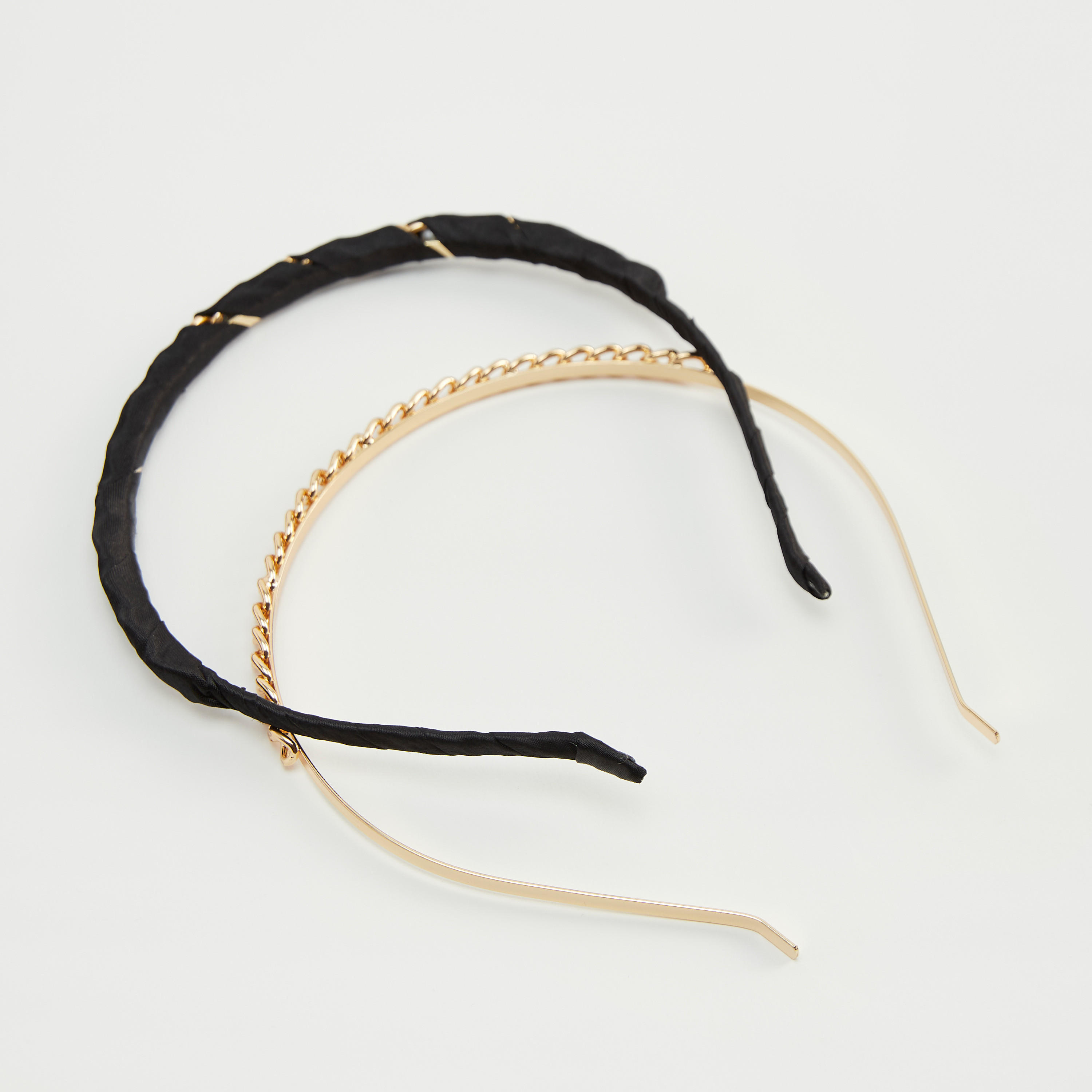 شريطة شعر بتفاصيل سلسلة - طقم من قطعتين-women-hairaccessories-image-4