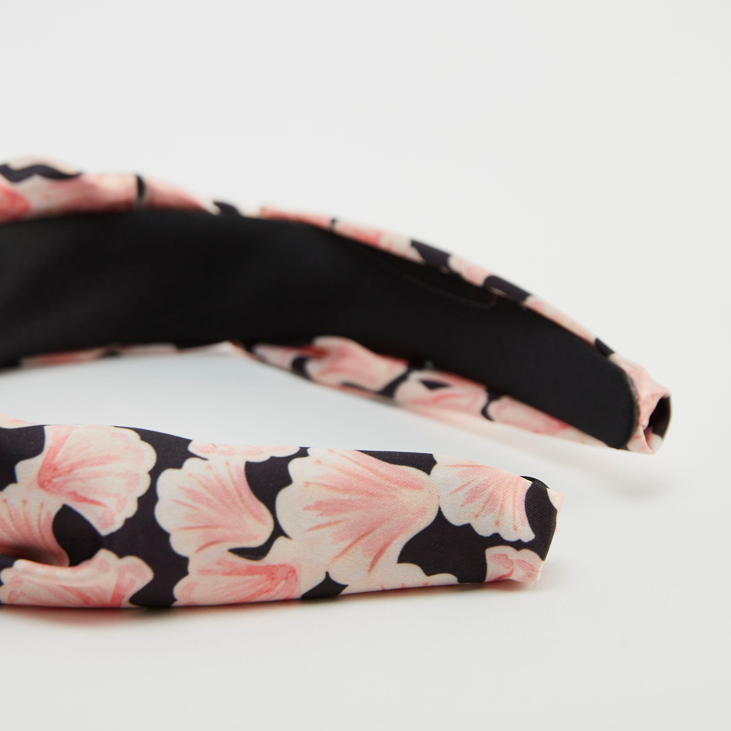 شريطة شعر بطبعات زهريّة وتفاصيل عقدة-women-hairaccessories-image-3