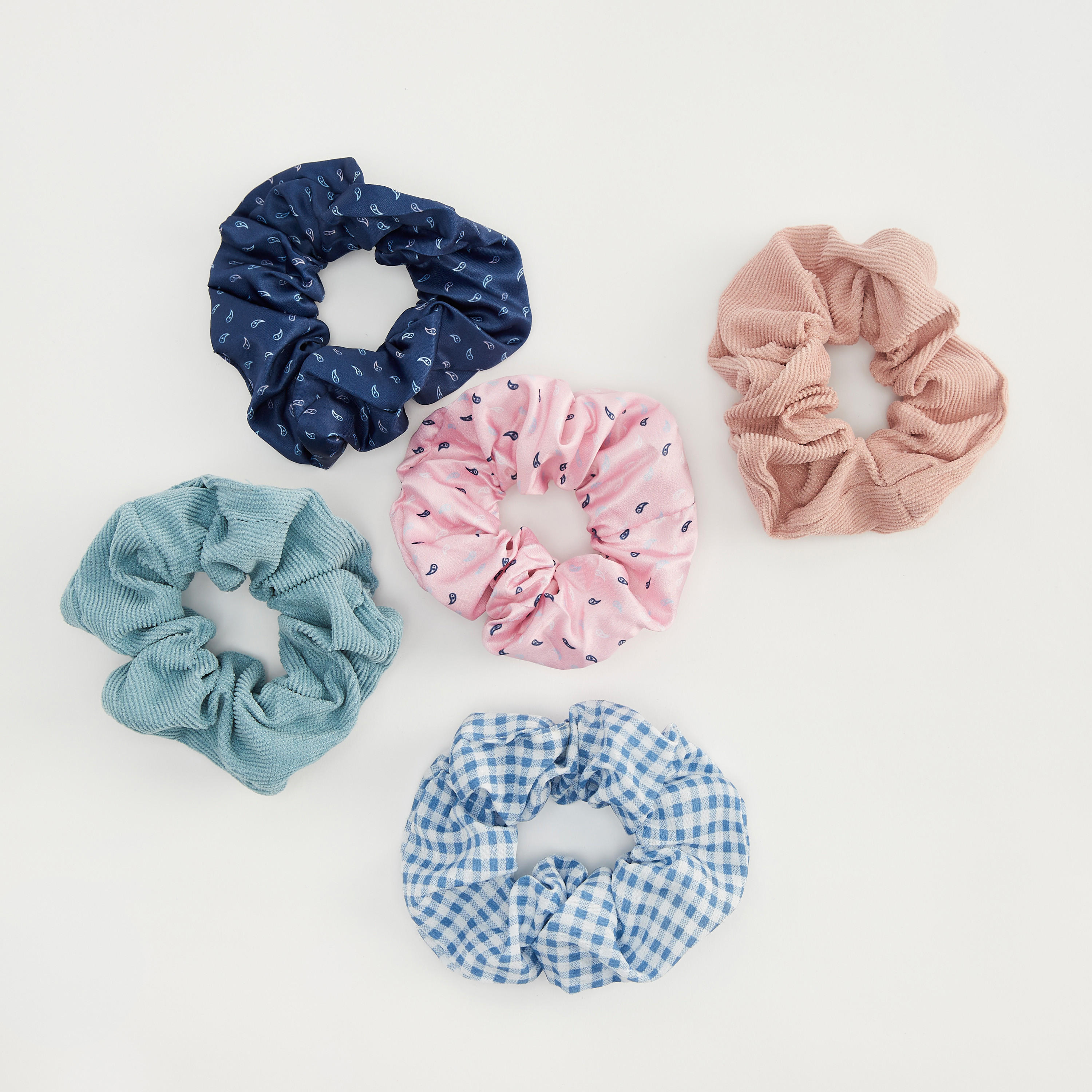 Set of 5 - Assorted Elasticated Scrunchie-women-hairaccessories-image-2