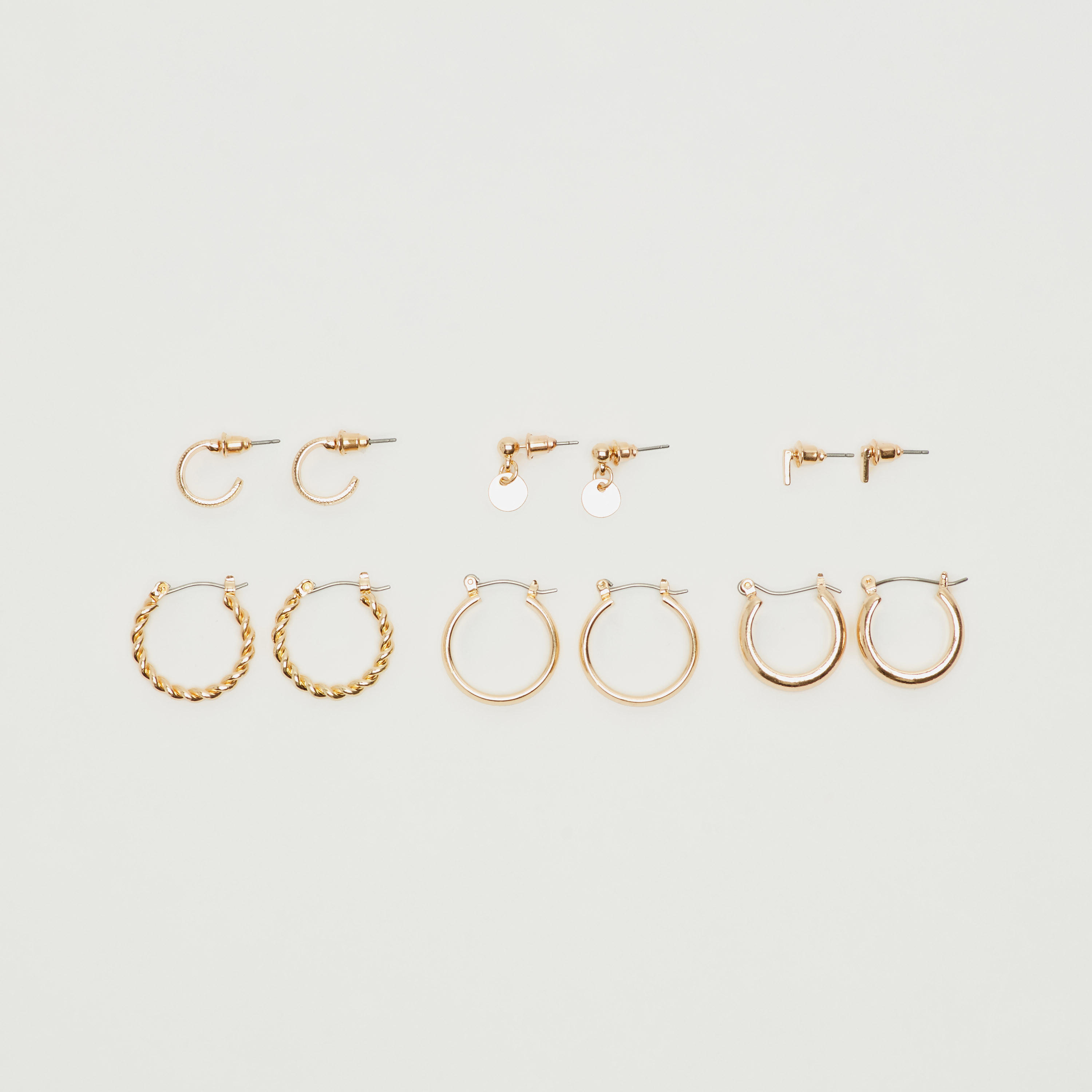 حلقان متنوعة - طقم من 6 أزواج-women-watchesandjewellery-jewellery-earrings-image-1