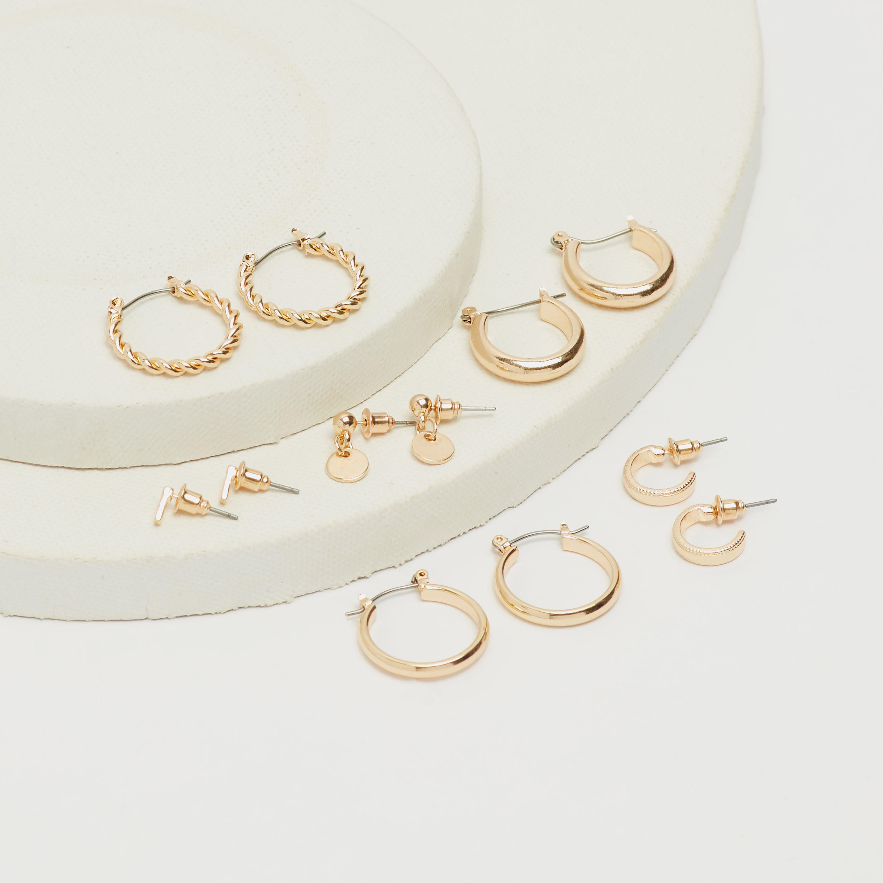 حلقان متنوعة - طقم من 6 أزواج-women-watchesandjewellery-jewellery-earrings-image-5