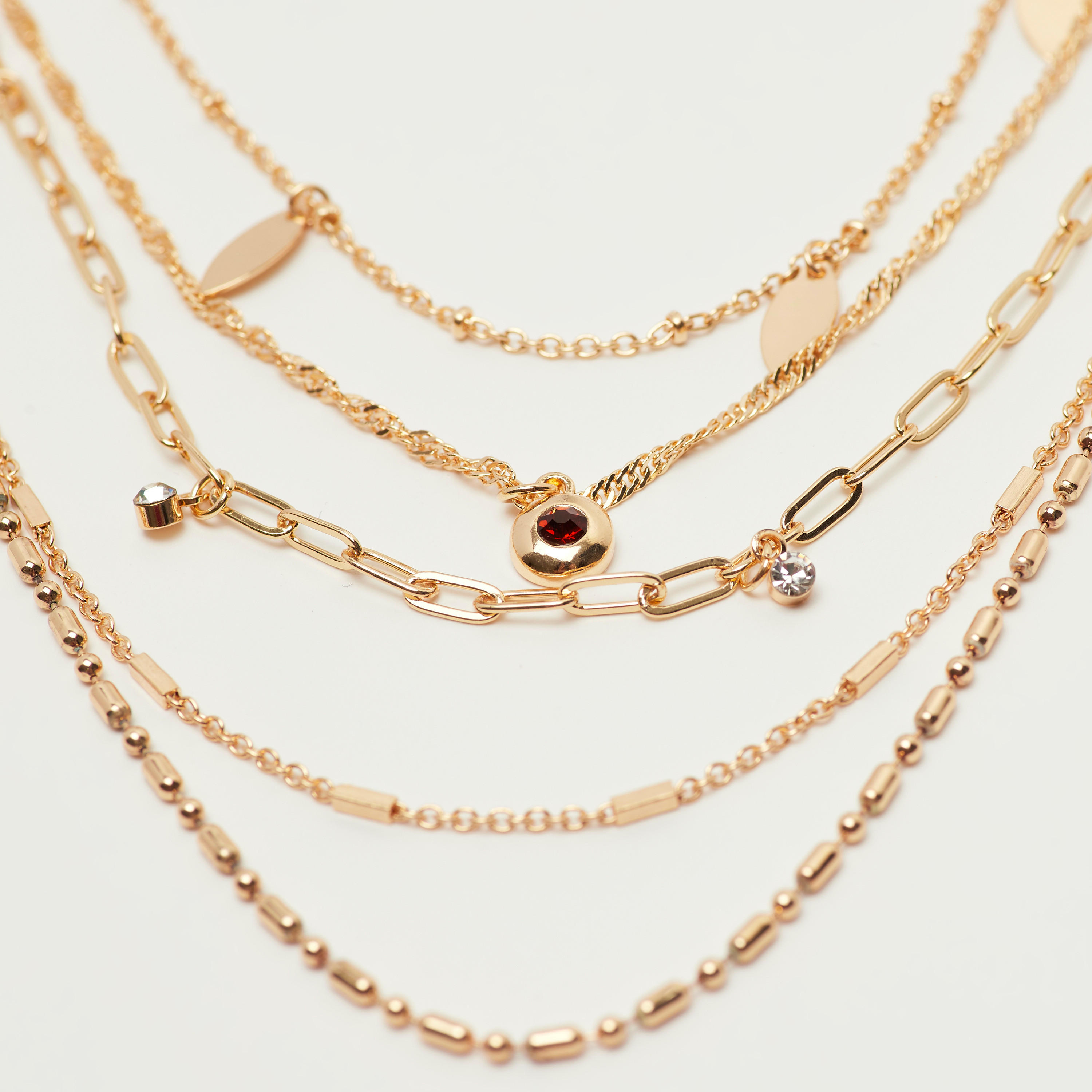 Layered Chain Link Necklace with Lobster Clasp-women-watchesandjewellery-jewellery-necklacesandpendants-image-3