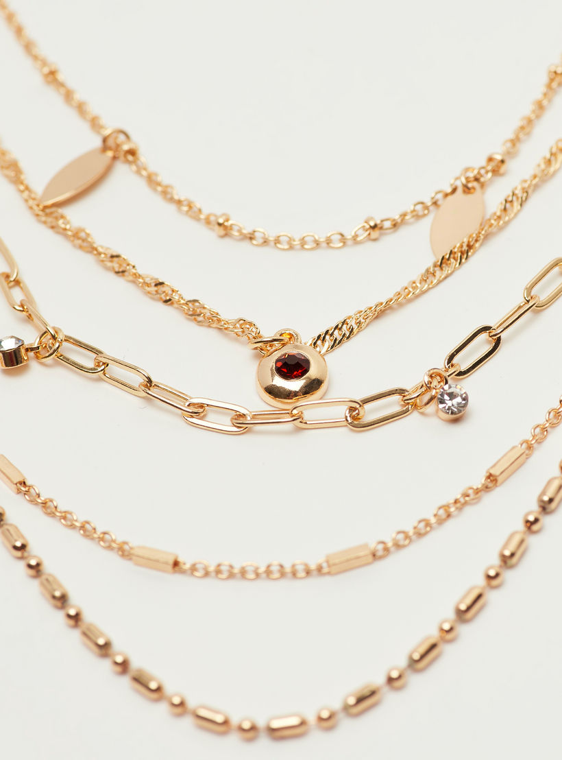 Layered Chain Link Necklace with Lobster Clasp-women-watchesandjewellery-jewellery-necklacesandpendants-image-3
