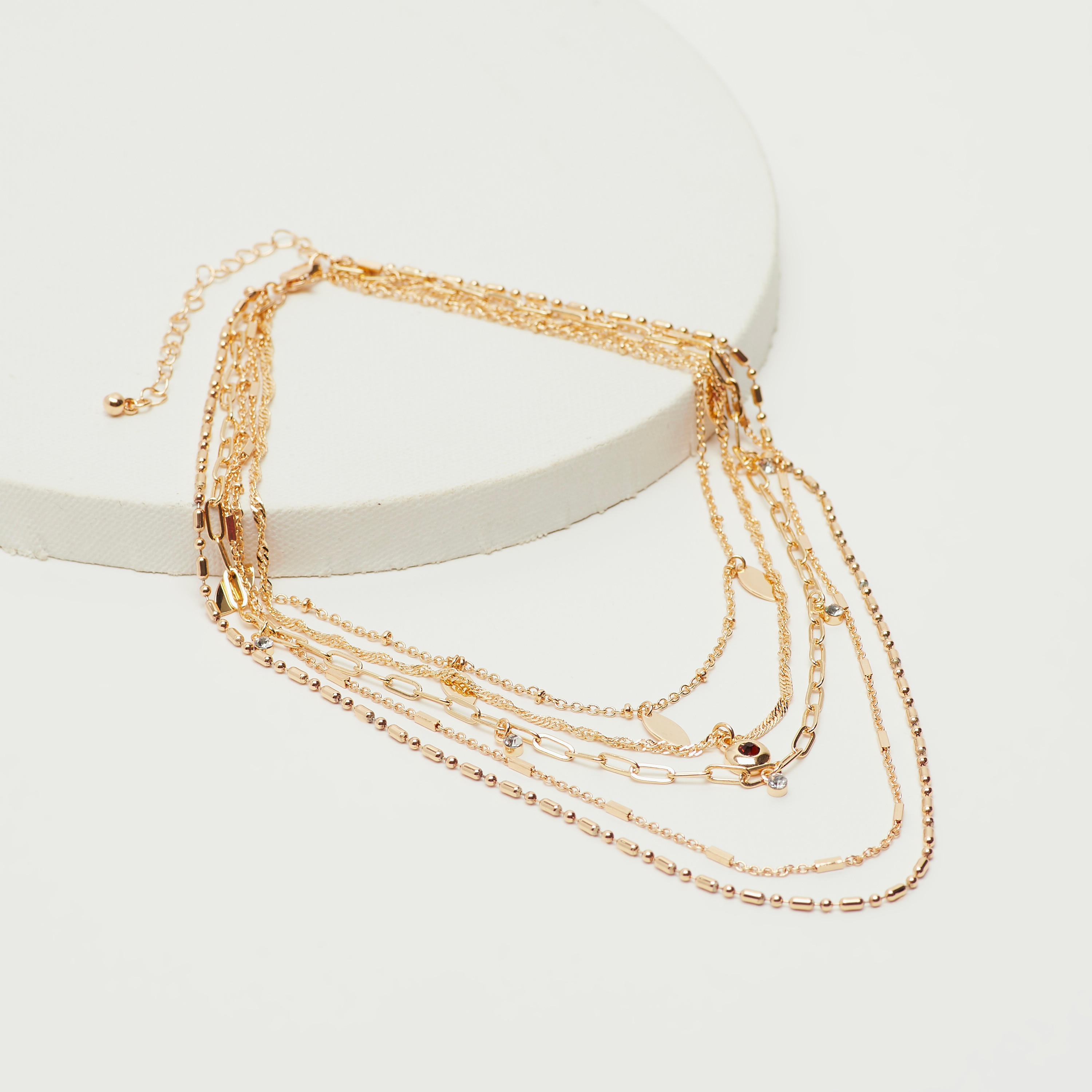 Layered Chain Link Necklace with Lobster Clasp-women-watchesandjewellery-jewellery-necklacesandpendants-image-4