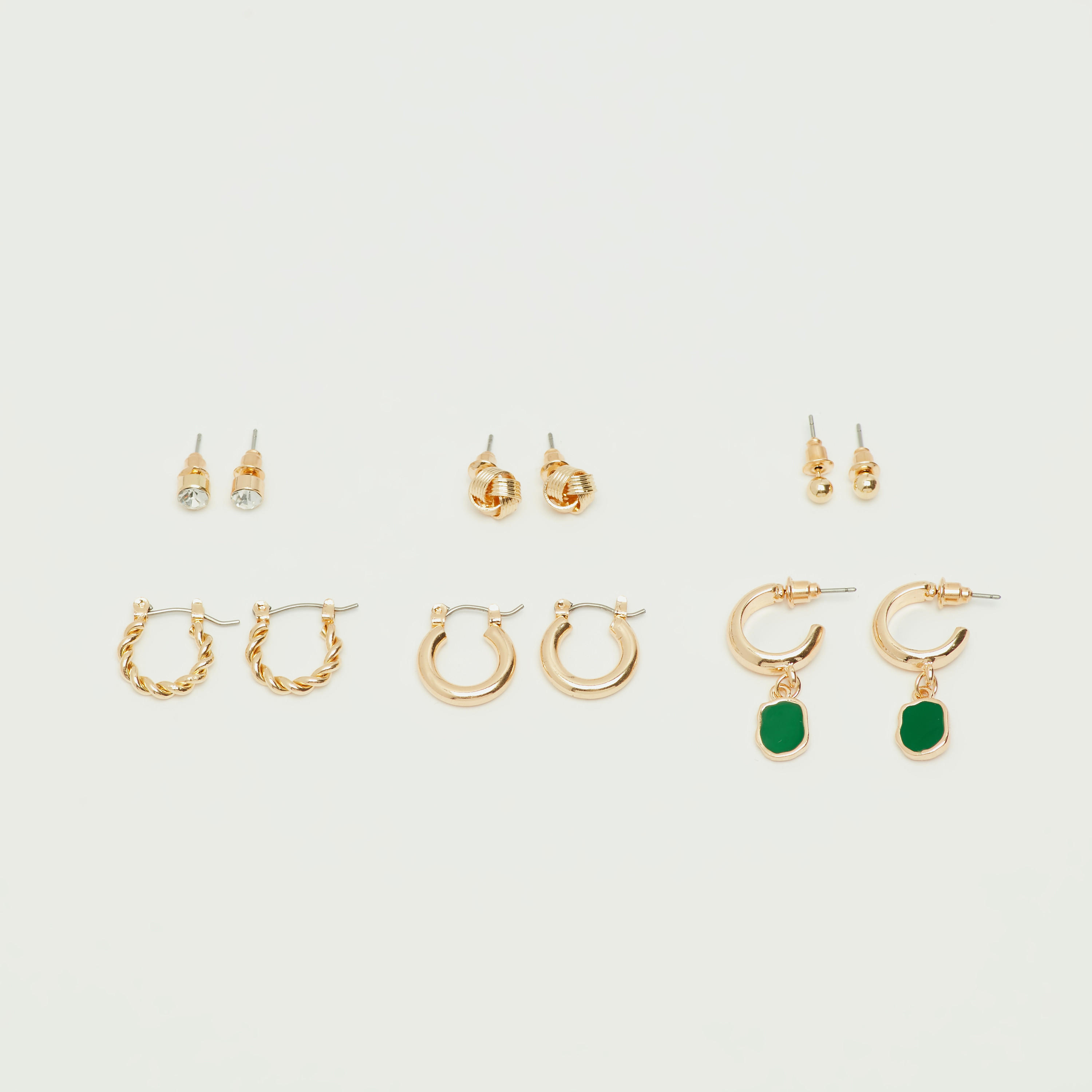 حلقان - طقم من 6 أزواج متنوّعة-women-watchesandjewellery-jewellery-earrings-image-1