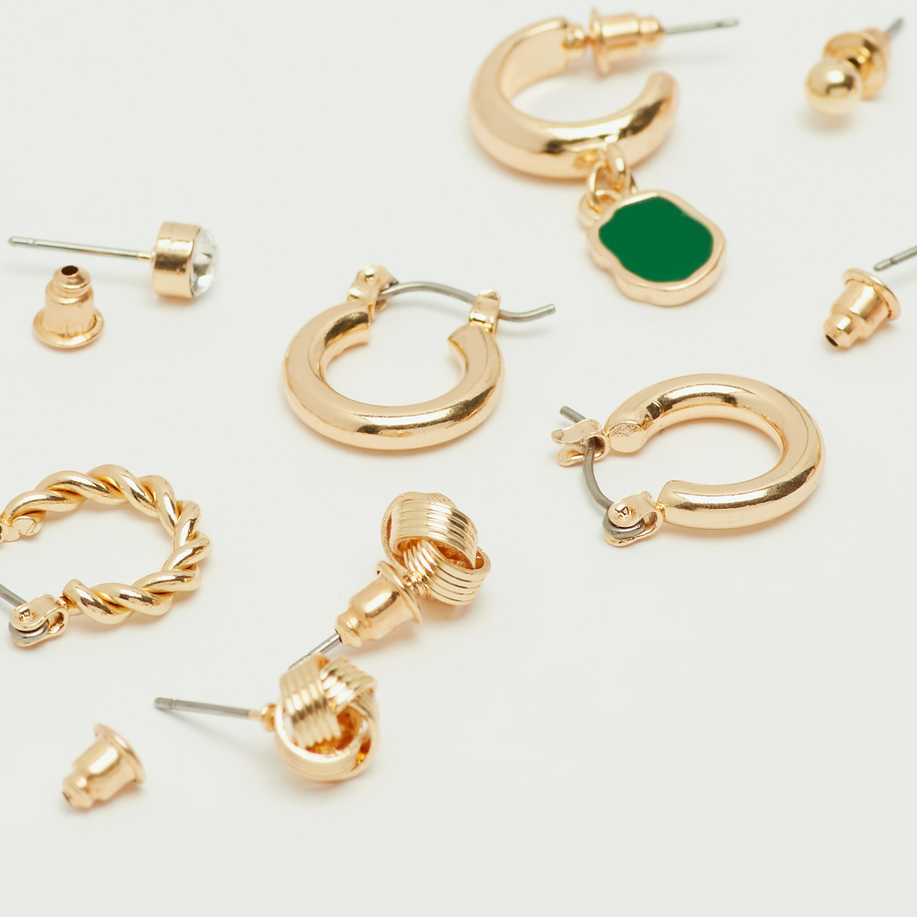 حلقان - طقم من 6 أزواج متنوّعة-women-watchesandjewellery-jewellery-earrings-image-4