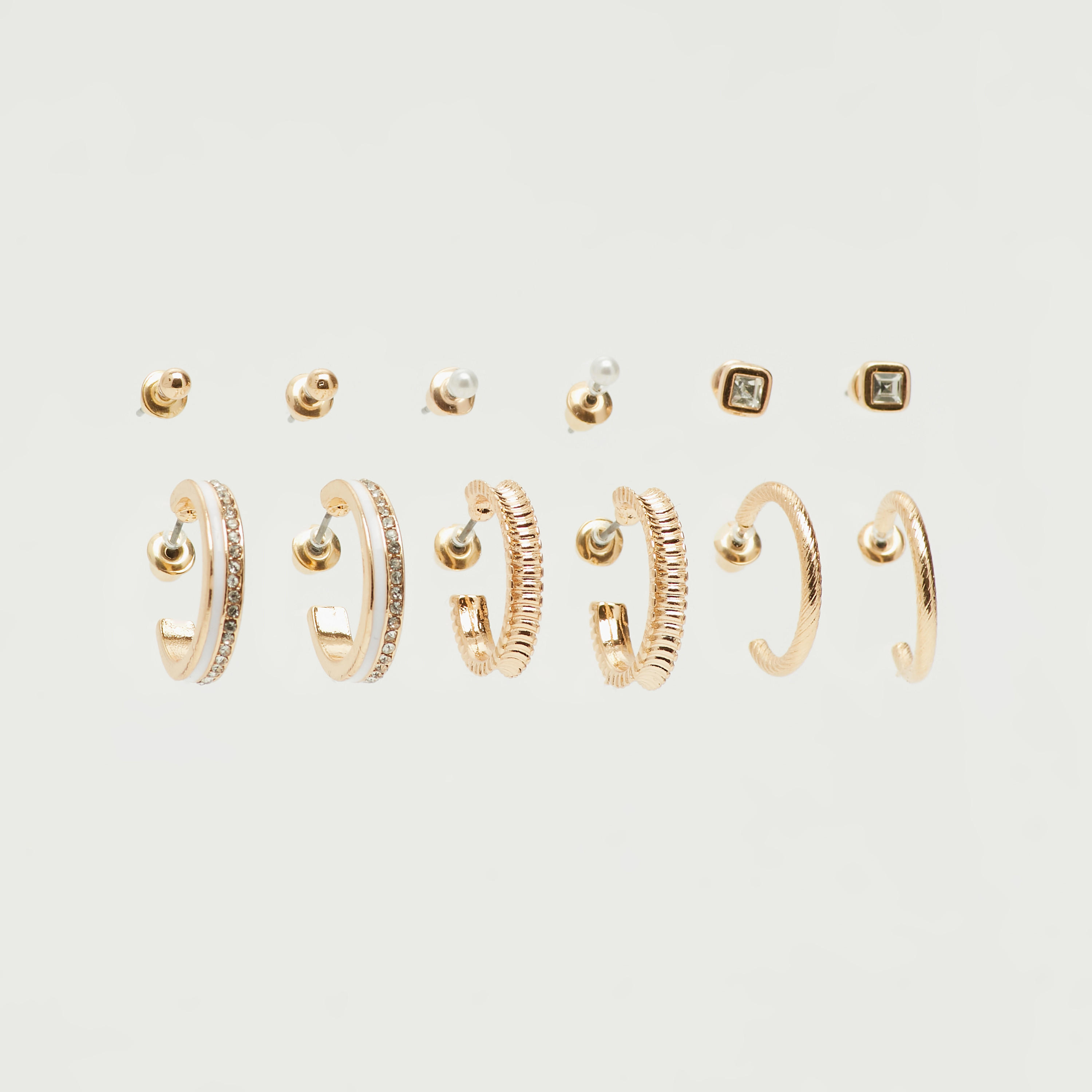 Set of 6 - Assorted Earrings with Pushback Closure-women-watchesandjewellery-jewellery-earrings-image-1