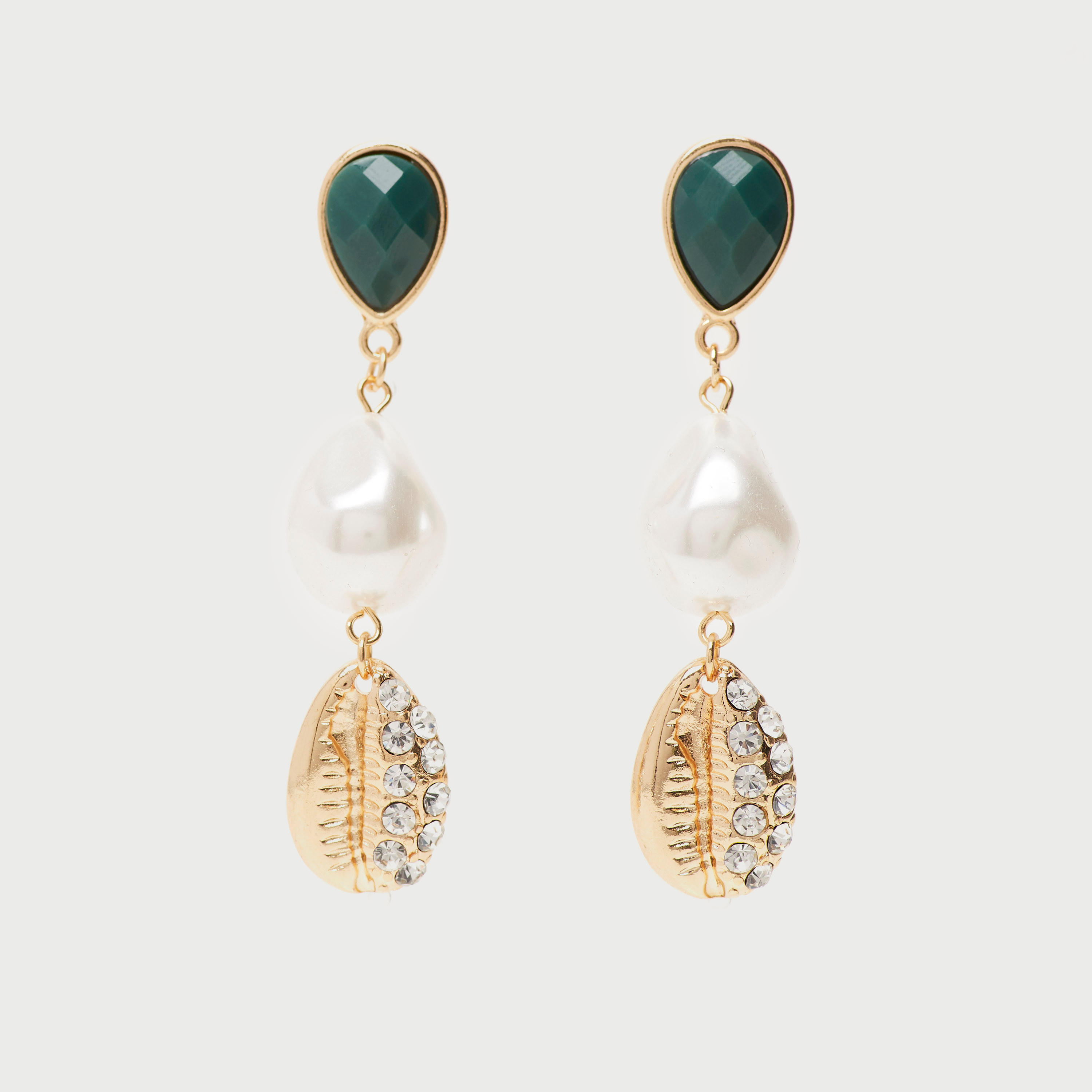 أقراط متدليّة مزيّنة بمكبس إغلاق خلفي-women-watchesandjewellery-jewellery-earrings-image-5
