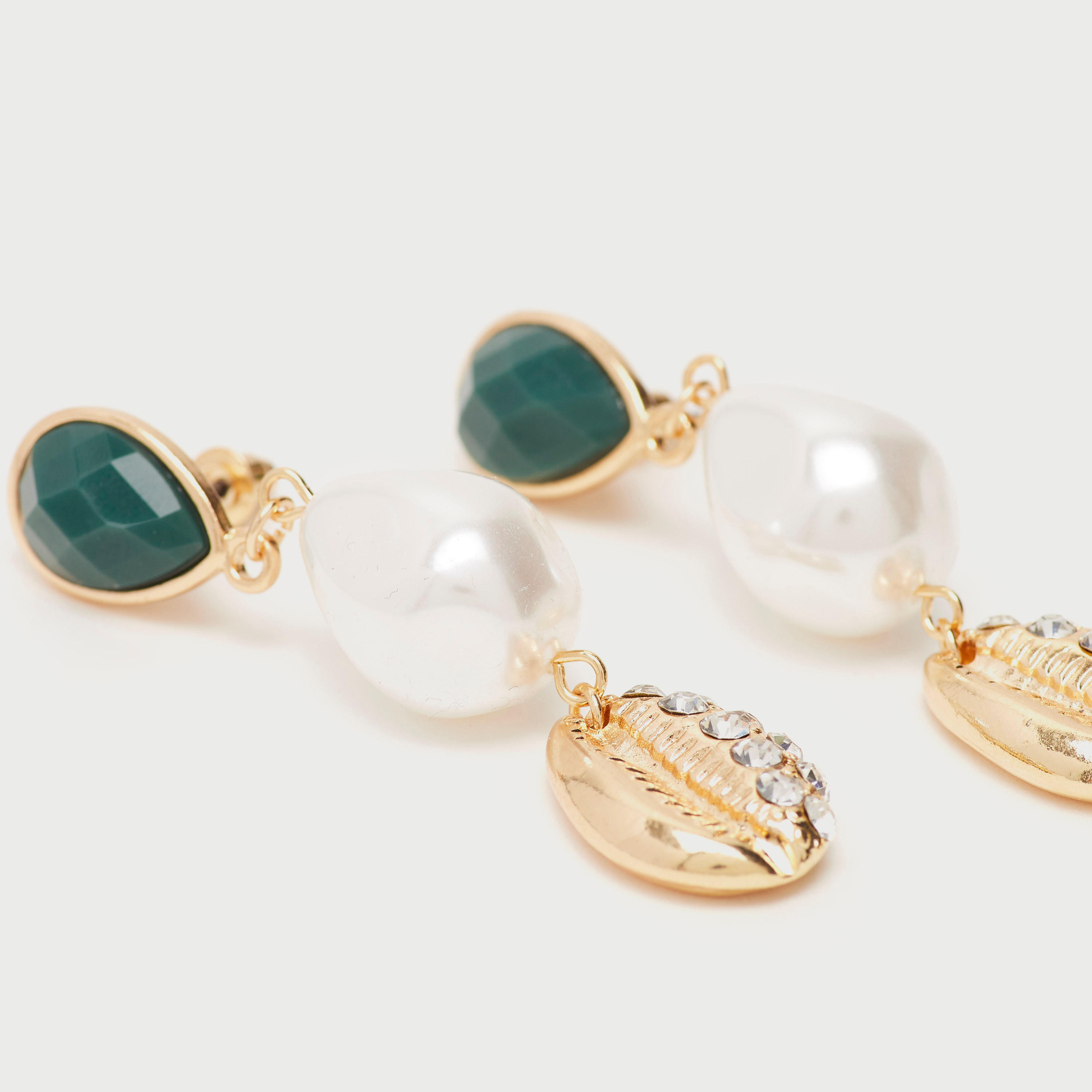 أقراط متدليّة مزيّنة بمكبس إغلاق خلفي-women-watchesandjewellery-jewellery-earrings-image-3