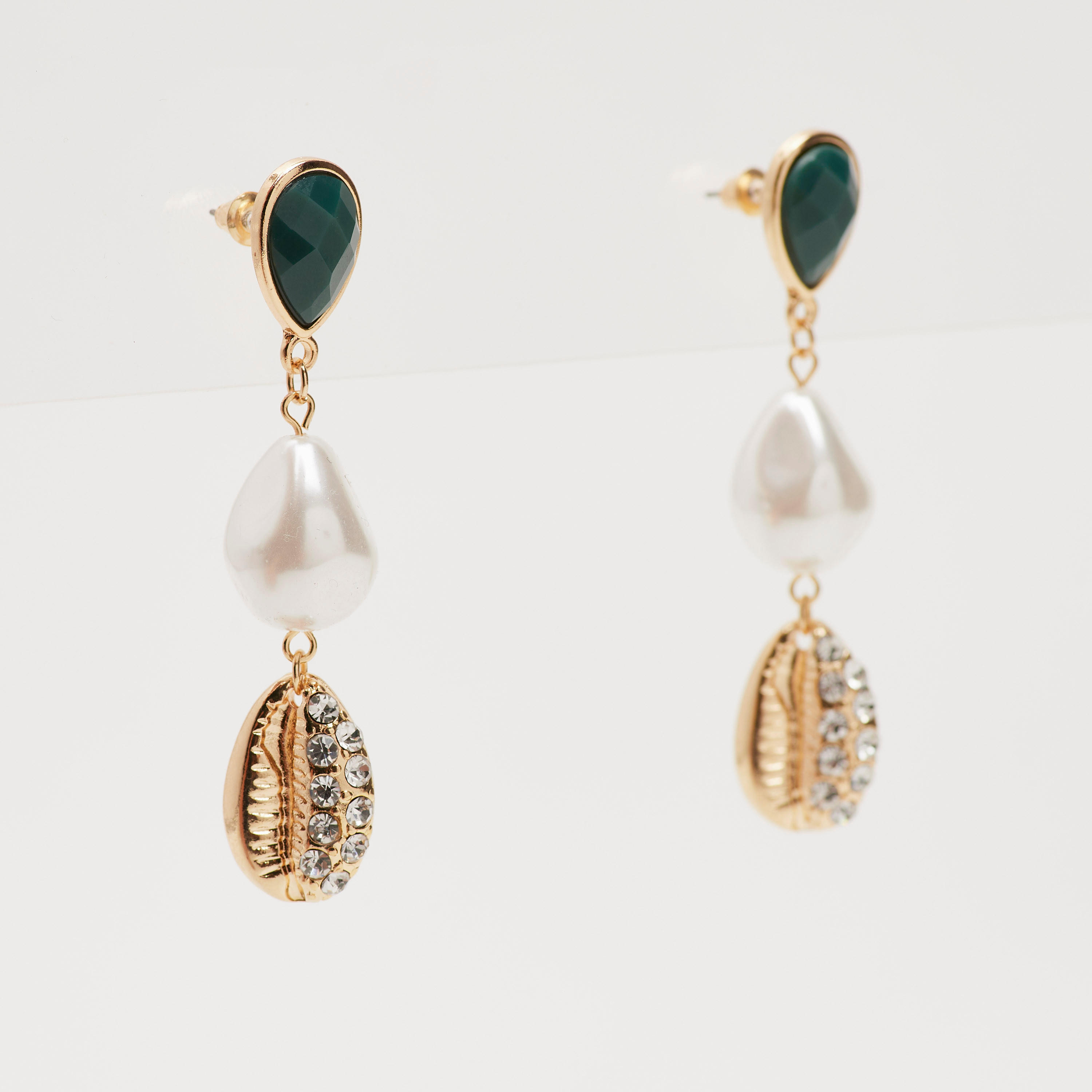 أقراط متدليّة مزيّنة بمكبس إغلاق خلفي-women-watchesandjewellery-jewellery-earrings-image-2