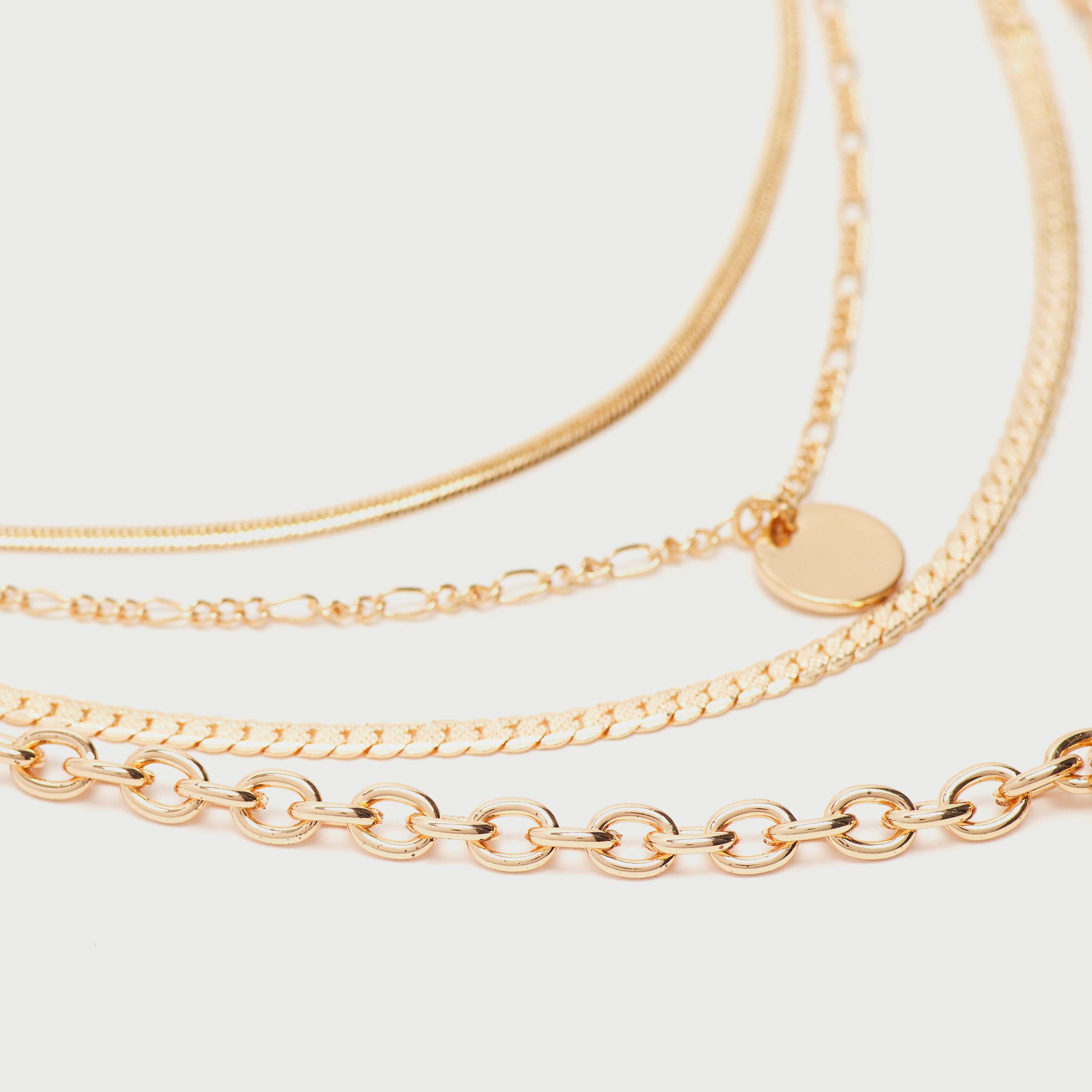 Chain Link Layered Necklace with Lobster Clasp-women-watchesandjewellery-jewellery-necklacesandpendants-image-3