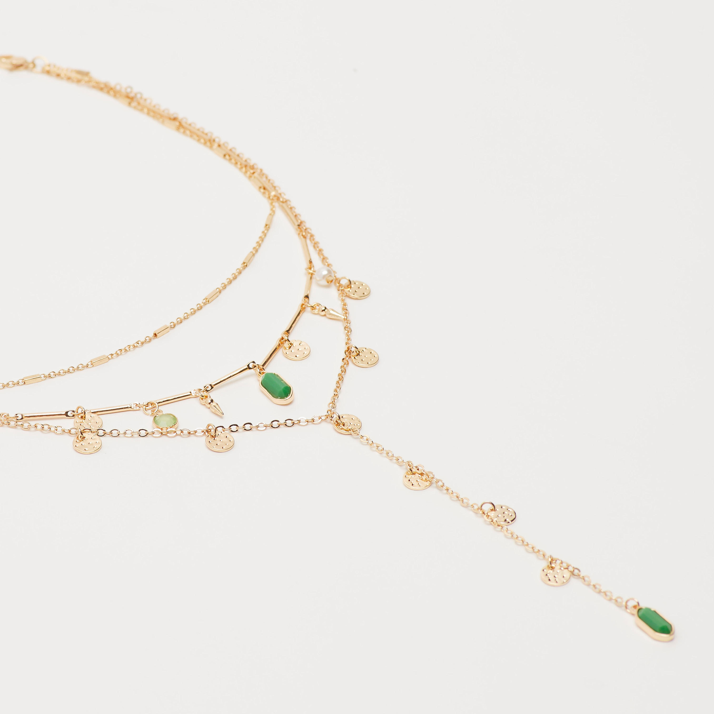 قلادة تشوكر بسلسلة بطبقات ومشبك إغلاق-women-watchesandjewellery-jewellery-necklacesandpendants-image-1