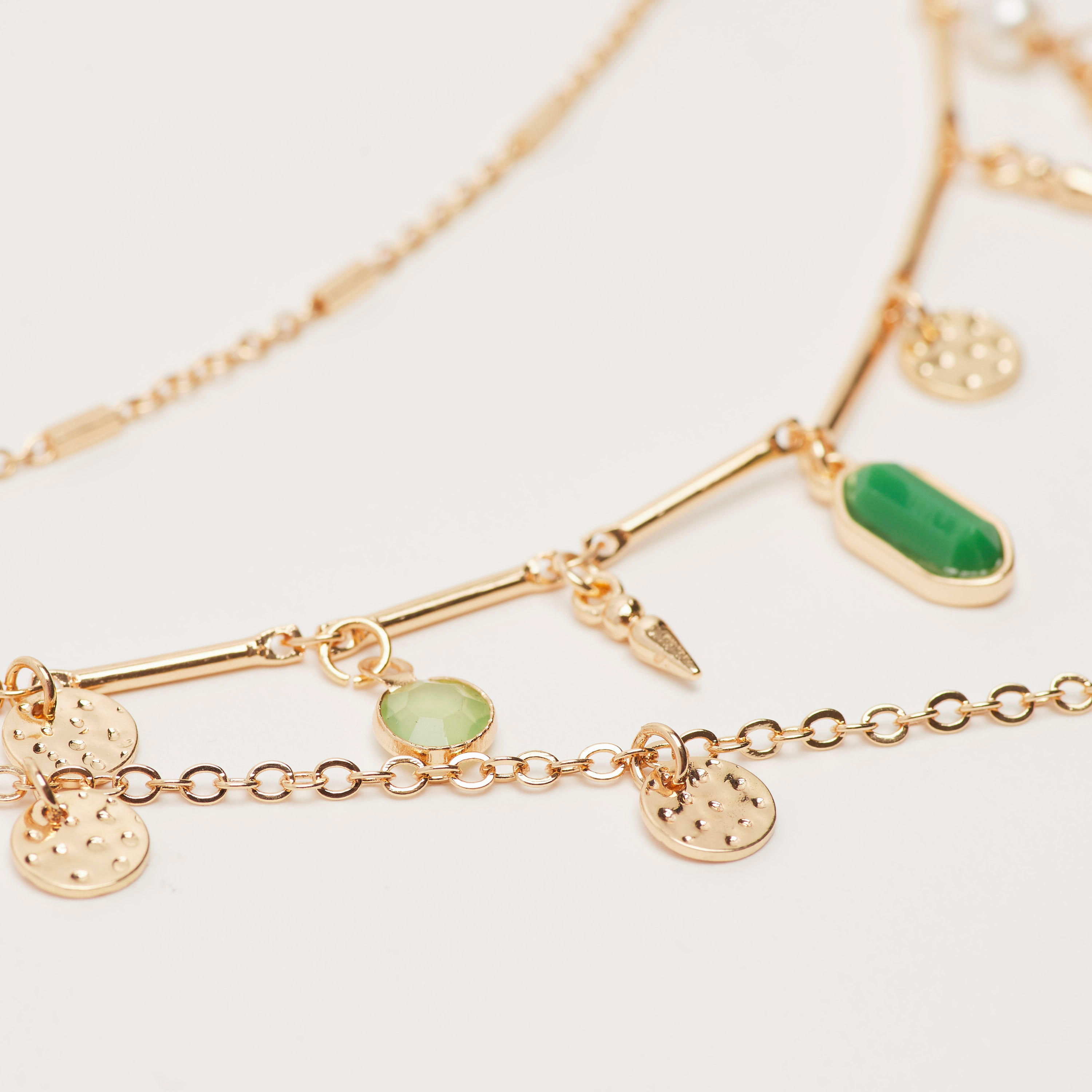 قلادة تشوكر بسلسلة بطبقات ومشبك إغلاق-women-watchesandjewellery-jewellery-necklacesandpendants-image-2