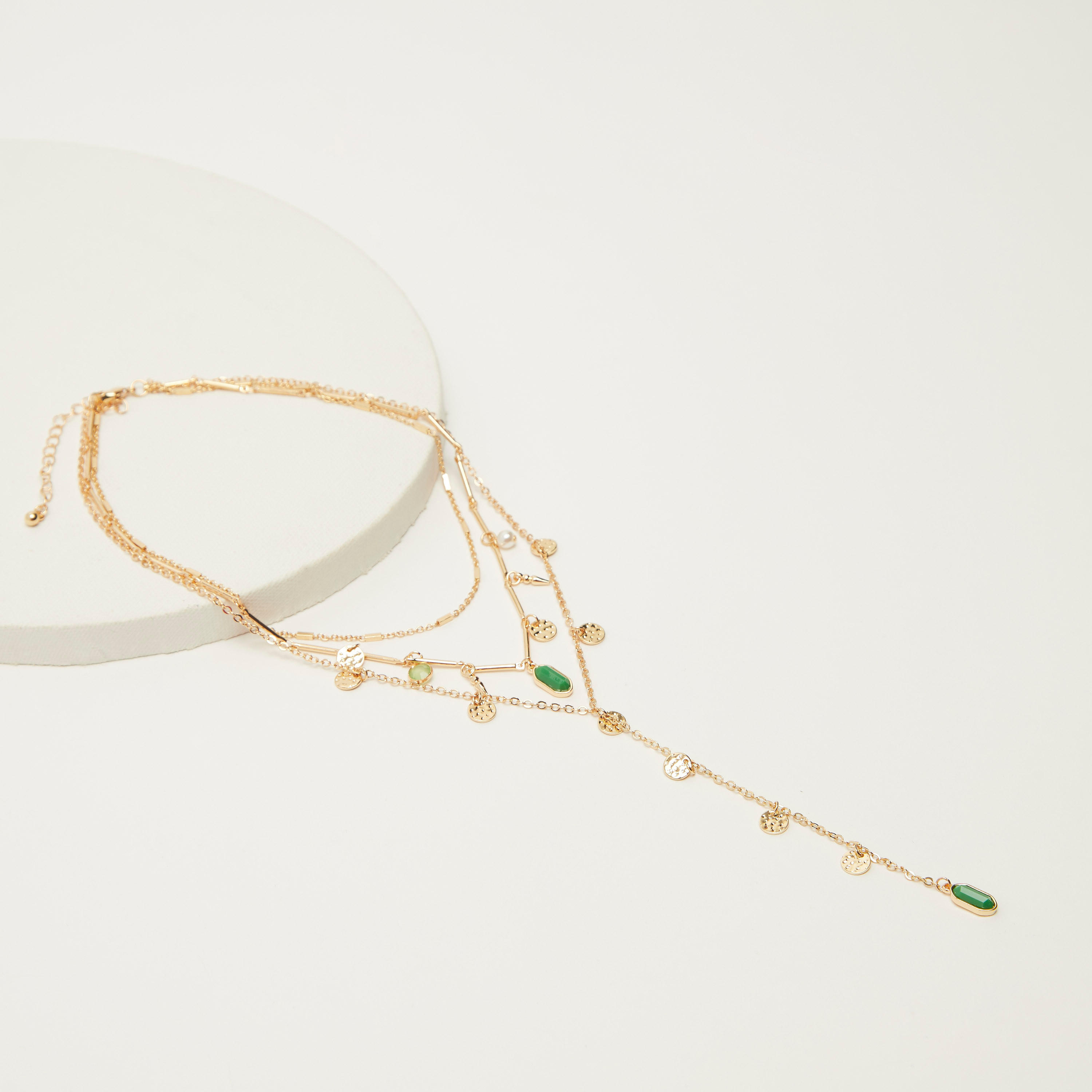 قلادة تشوكر بسلسلة بطبقات ومشبك إغلاق-women-watchesandjewellery-jewellery-necklacesandpendants-image-4