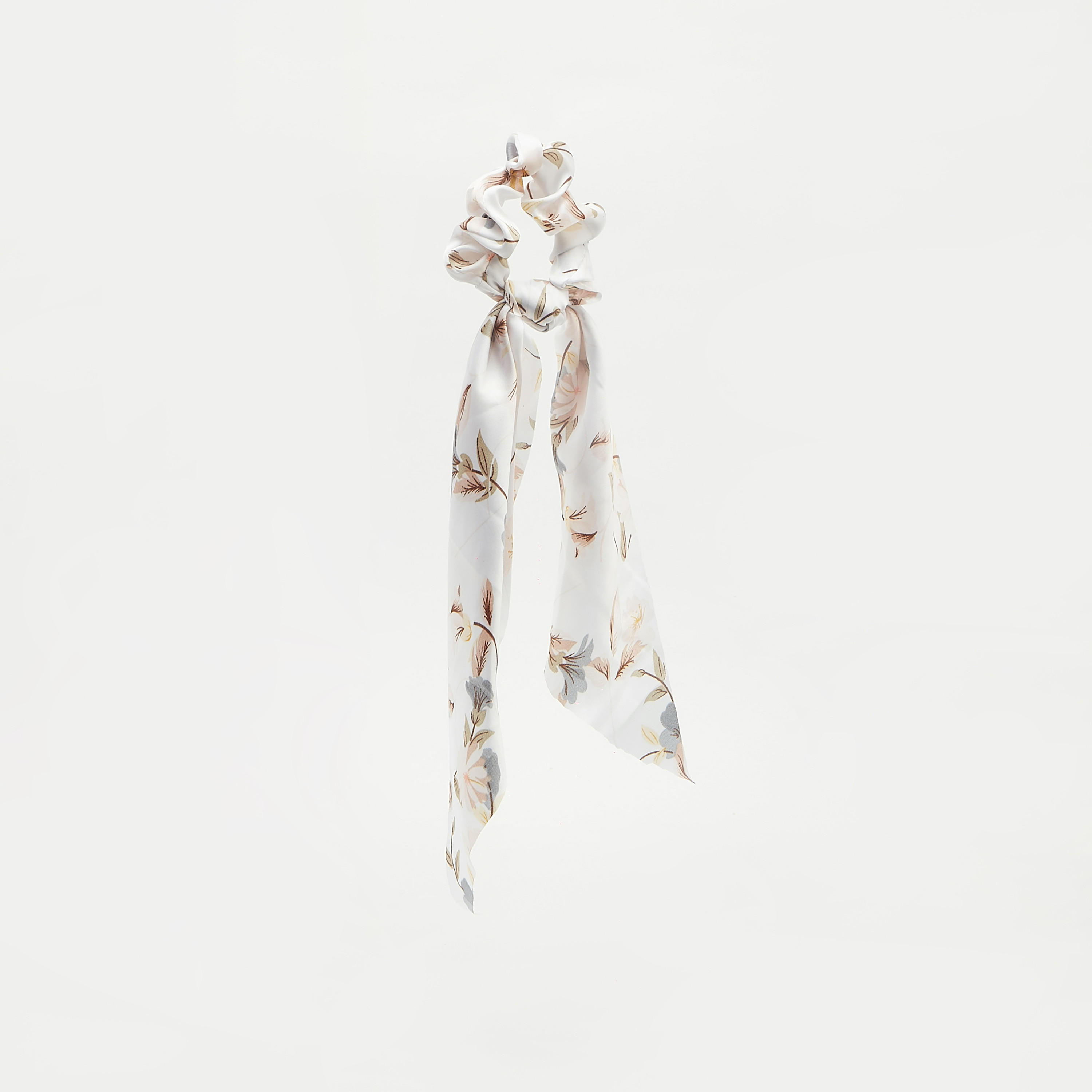 Floral Print Scrunchie with Tie-Ups-women-hairaccessories-image-3