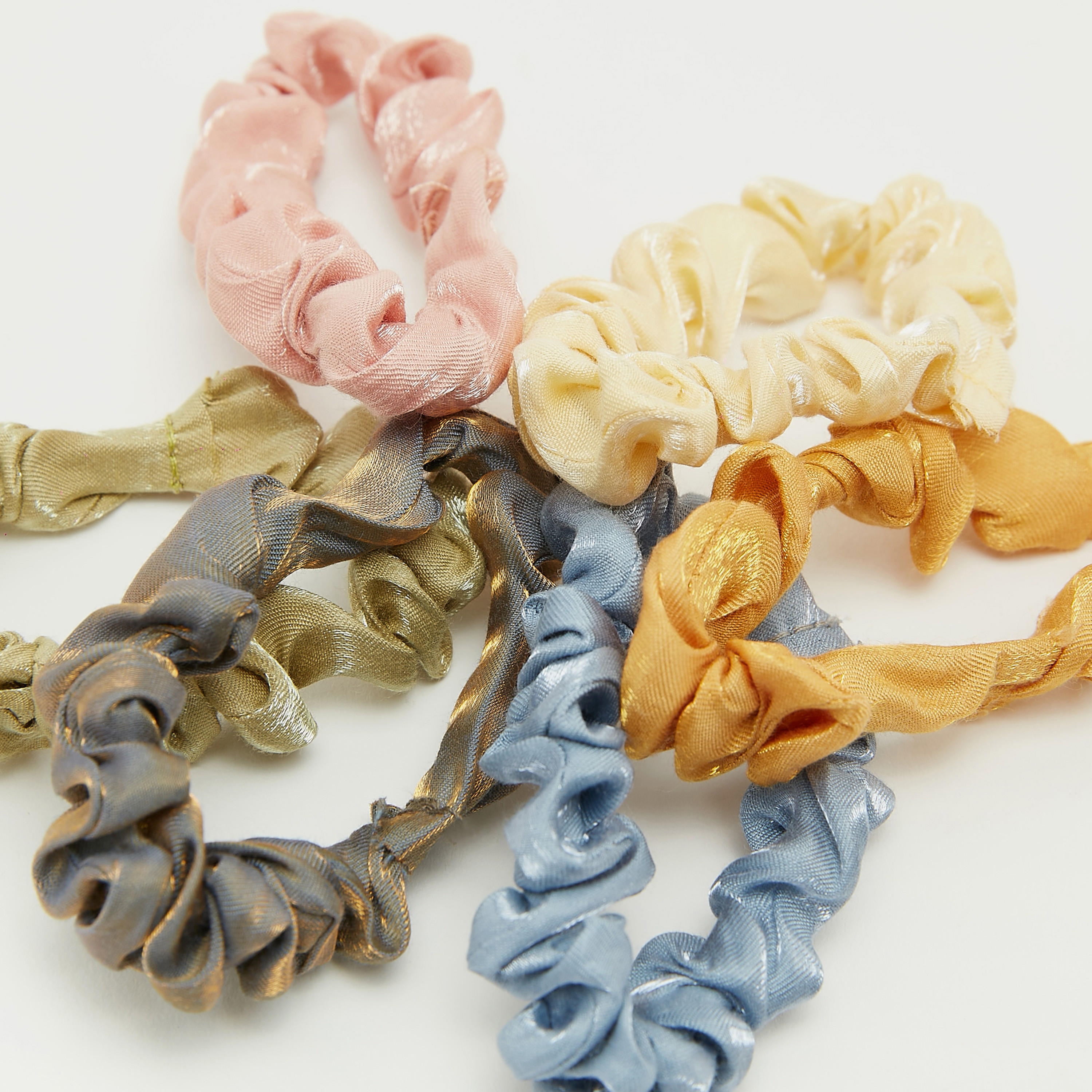 Set of 6 - Solid Hair Scrunchie-women-hairaccessories-image-3