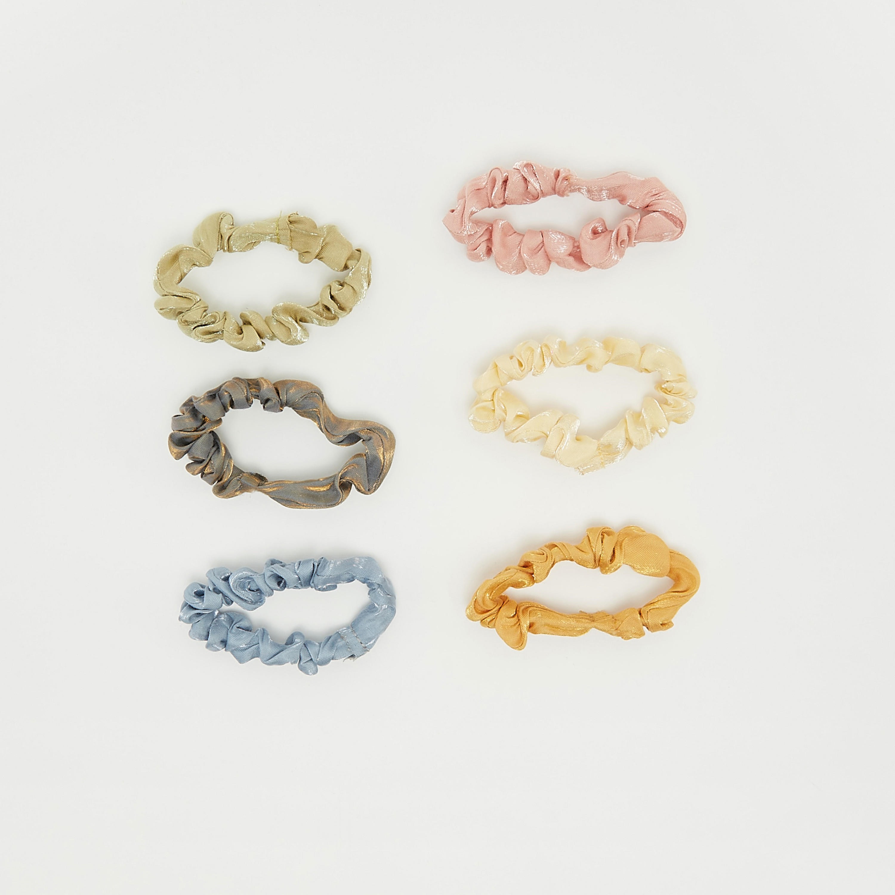 Set of 6 - Solid Hair Scrunchie-women-hairaccessories-image-4