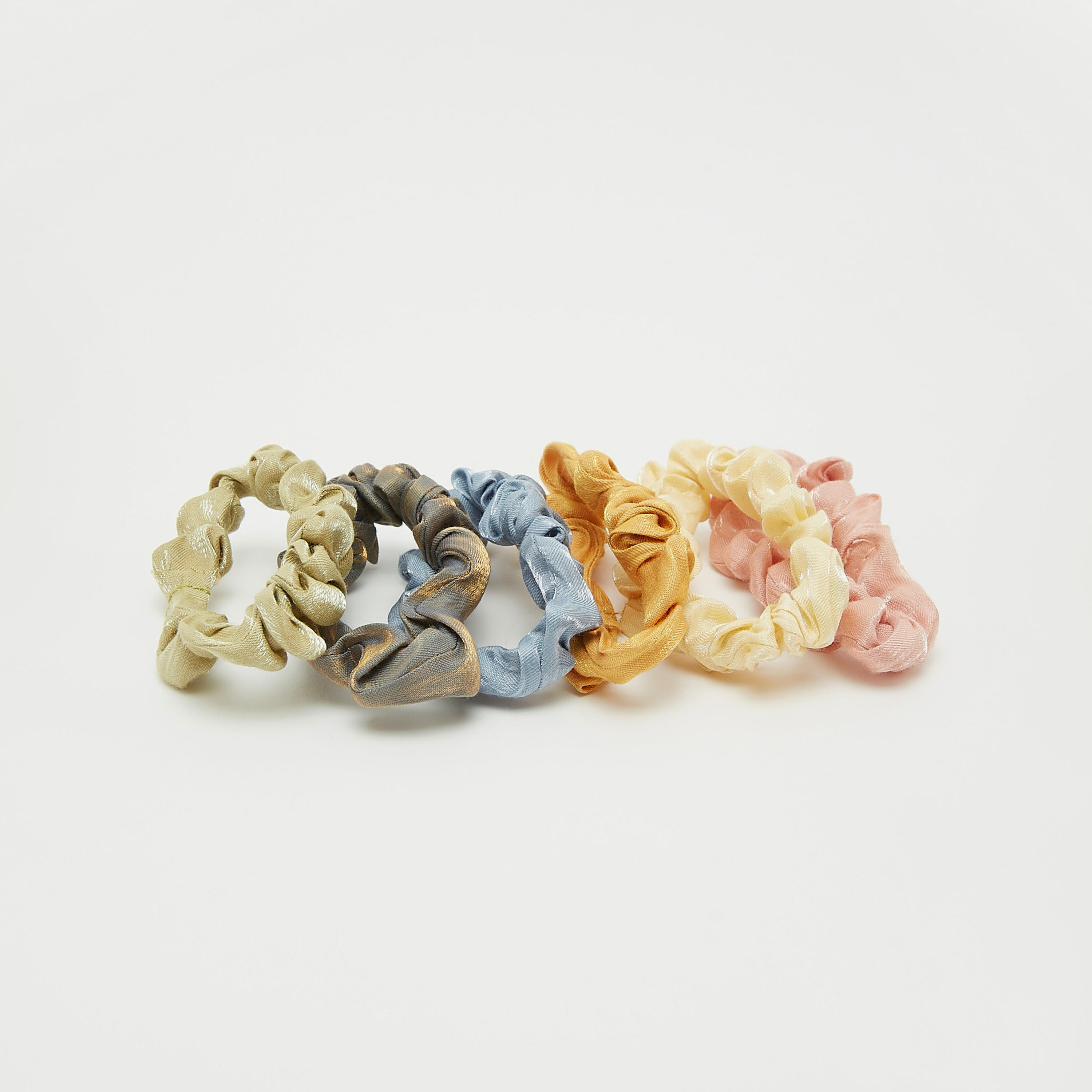 Set of 6 - Solid Hair Scrunchie-women-hairaccessories-image-5