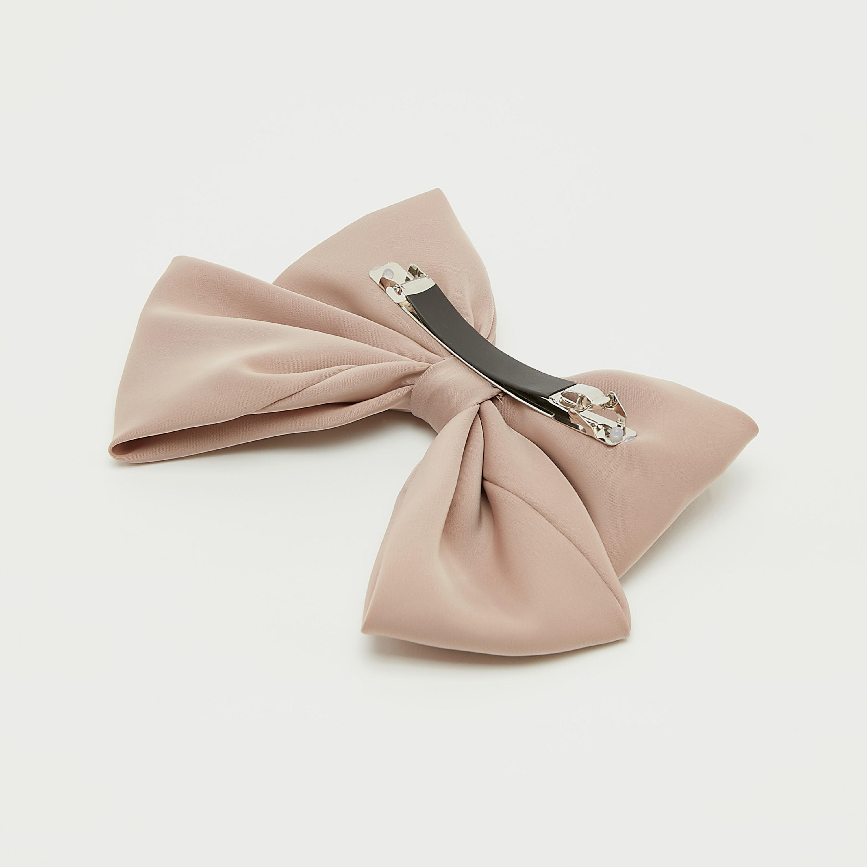 Solid Hair Clip with Bow and Metallic Accent-women-hairaccessories-image-5