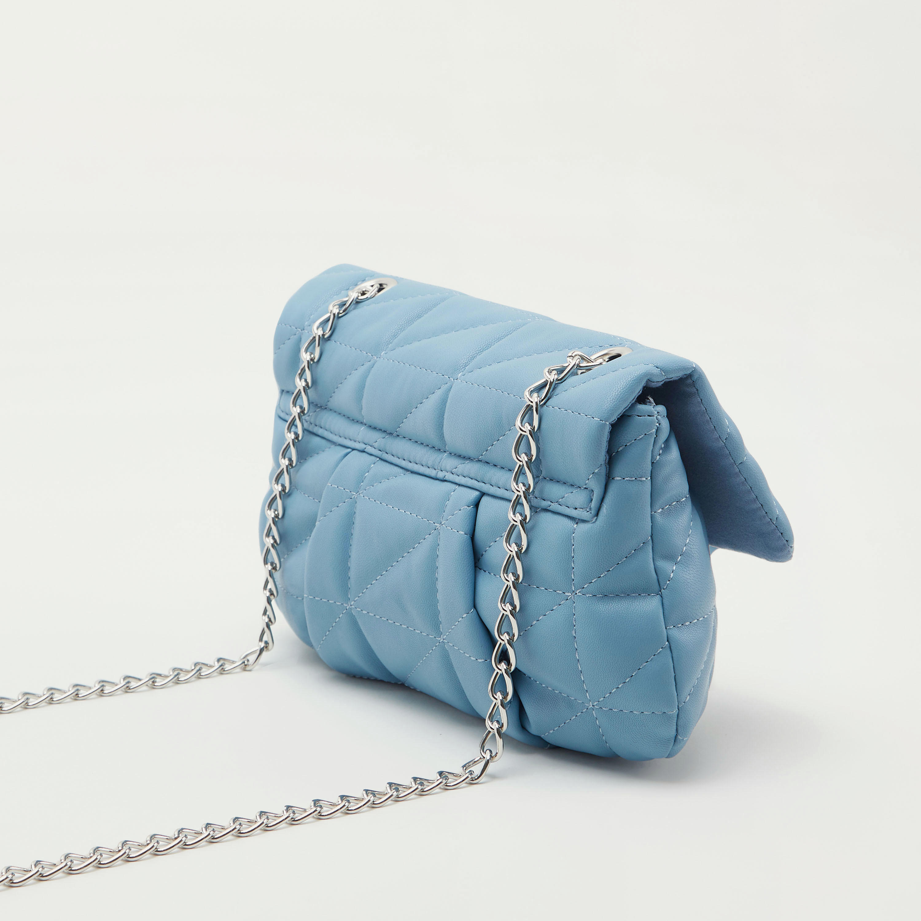 Quilted Crossbody Bag with Chain Link Strap-women-bagsandwallets-handbags-image-4