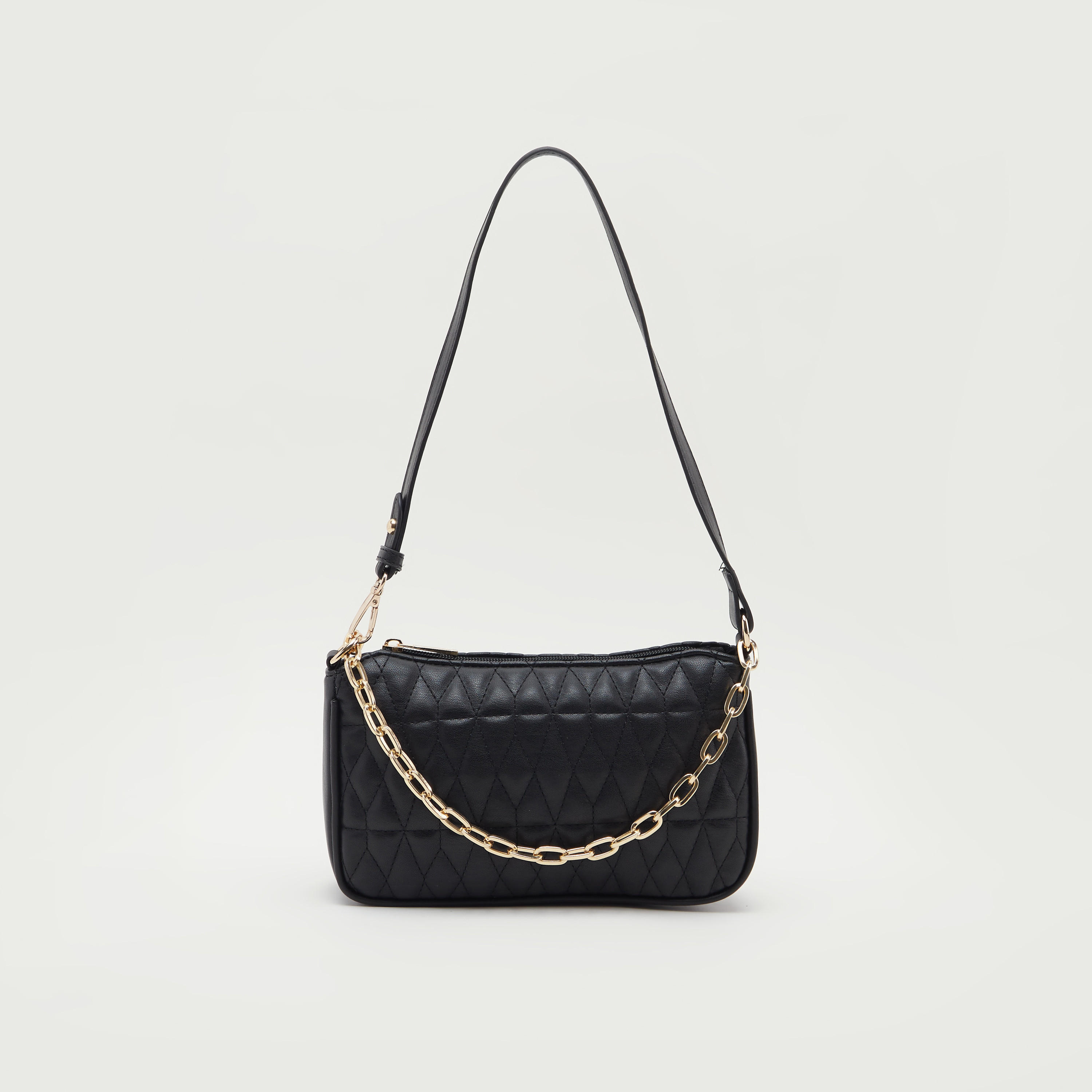 Quilt Stitched Shoulder Bag with Detachable Strap-women-bagsandwallets-handbags-image-2