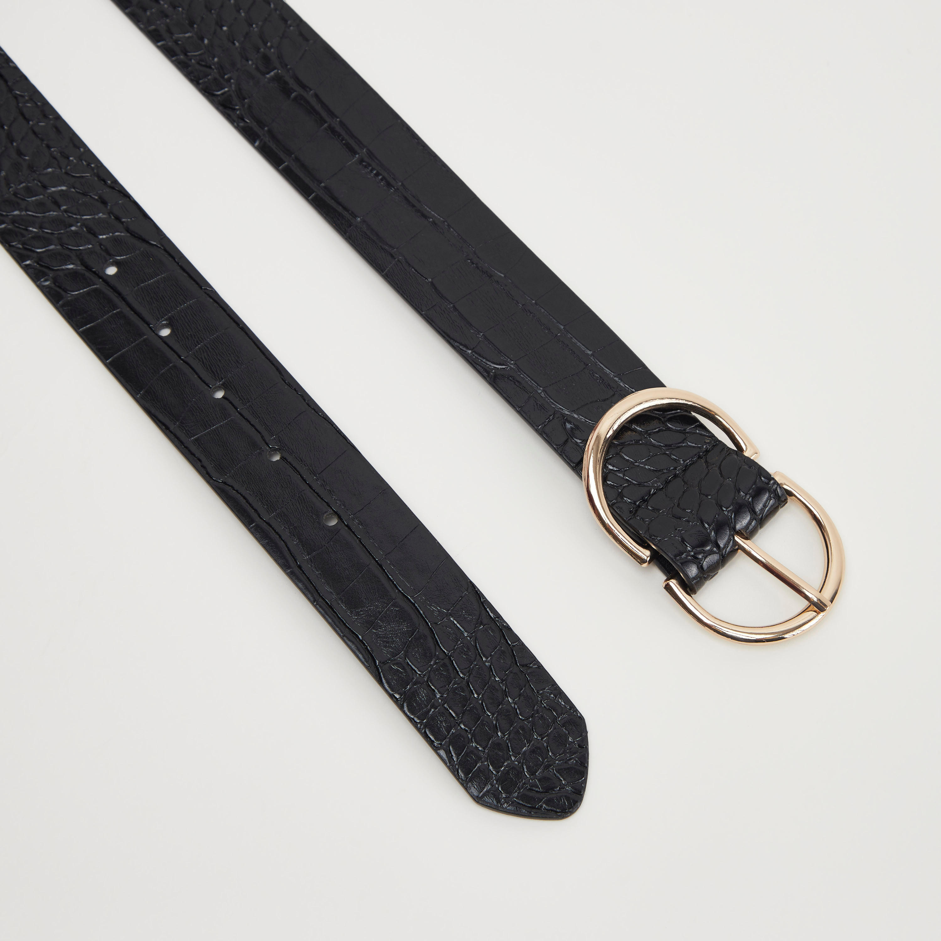 حزام بتصميم جلد حيوان بارز الملمس وإبزيم بدبوس-women-clothingaccessories-belts-image-4