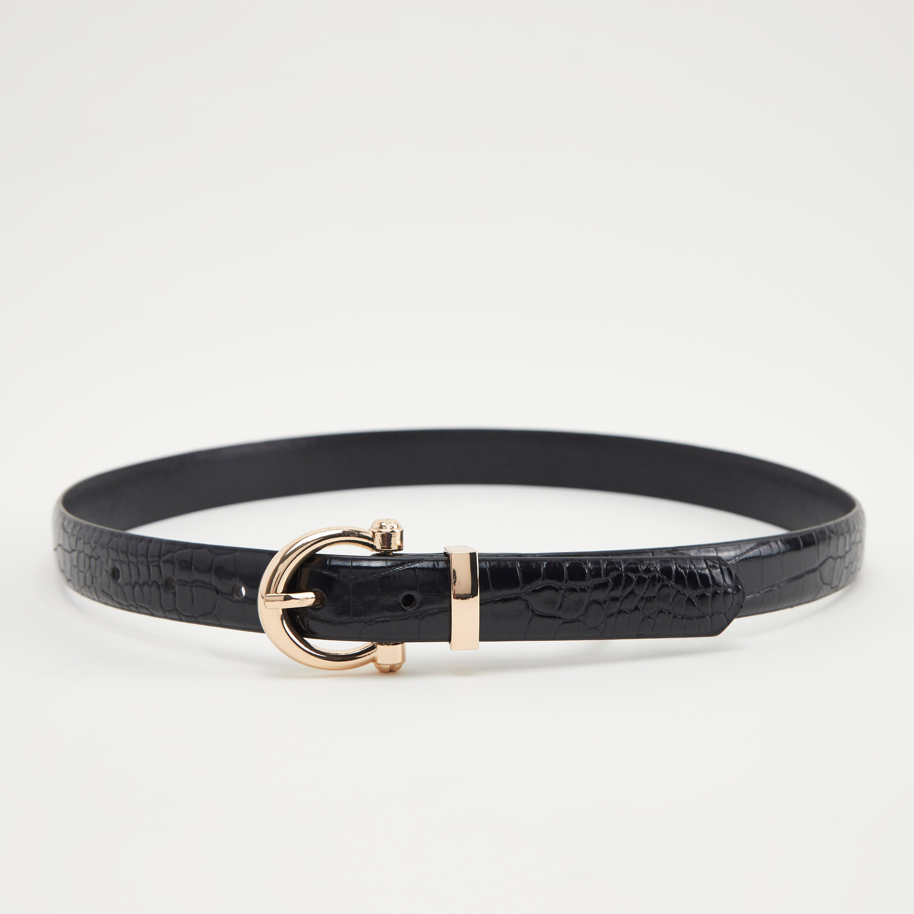 حزام بتصميم جلد حيوان بارز الملمس وإبزيم بدبوس-women-clothingaccessories-belts-image-4