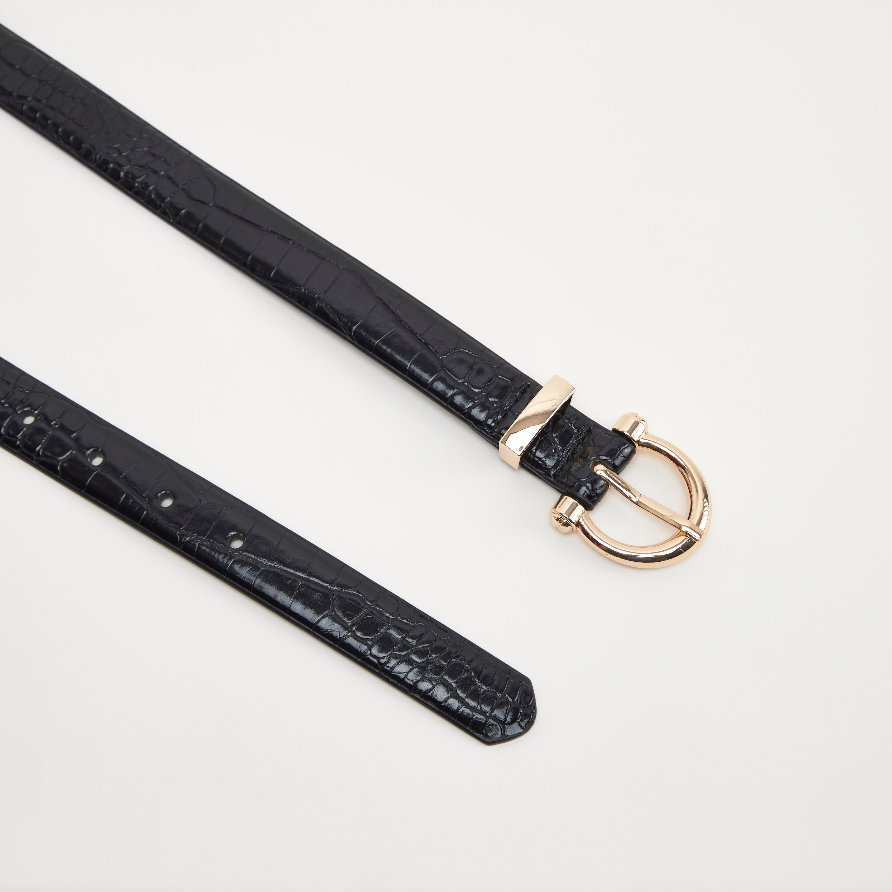 حزام بتصميم جلد حيوان بارز الملمس وإبزيم بدبوس-women-clothingaccessories-belts-image-5