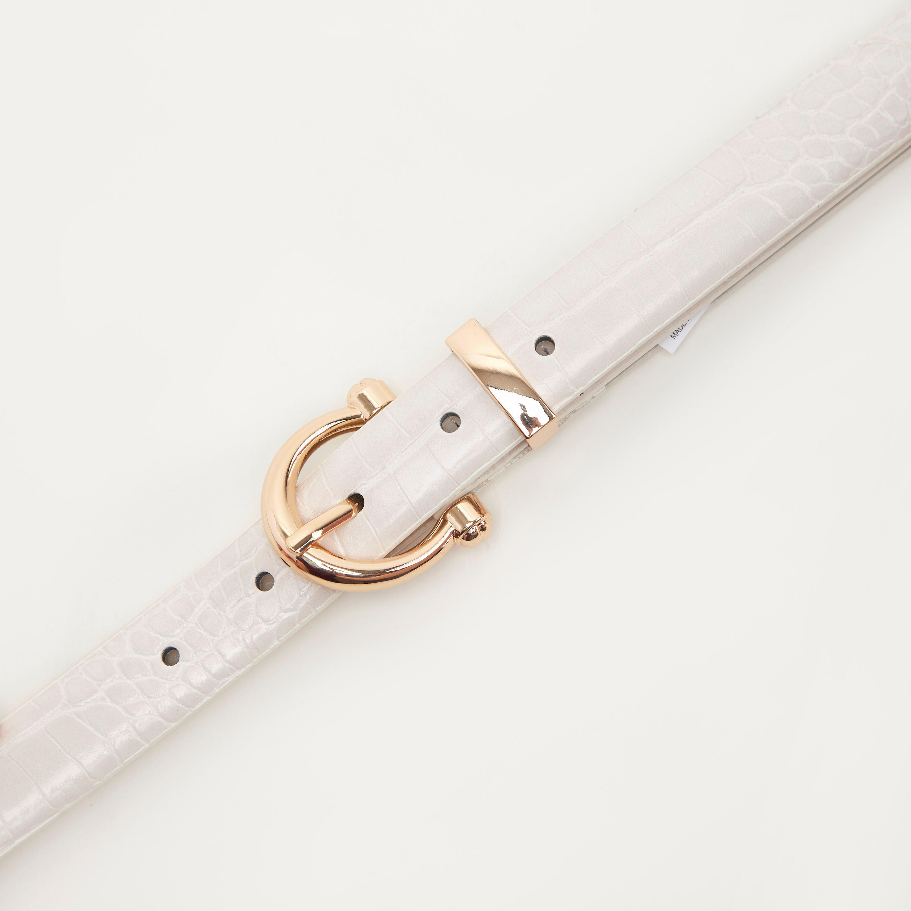 حزام بتصميم جلد حيوان بارز الملمس وإبزيم بدبوس-women-clothingaccessories-belts-image-2