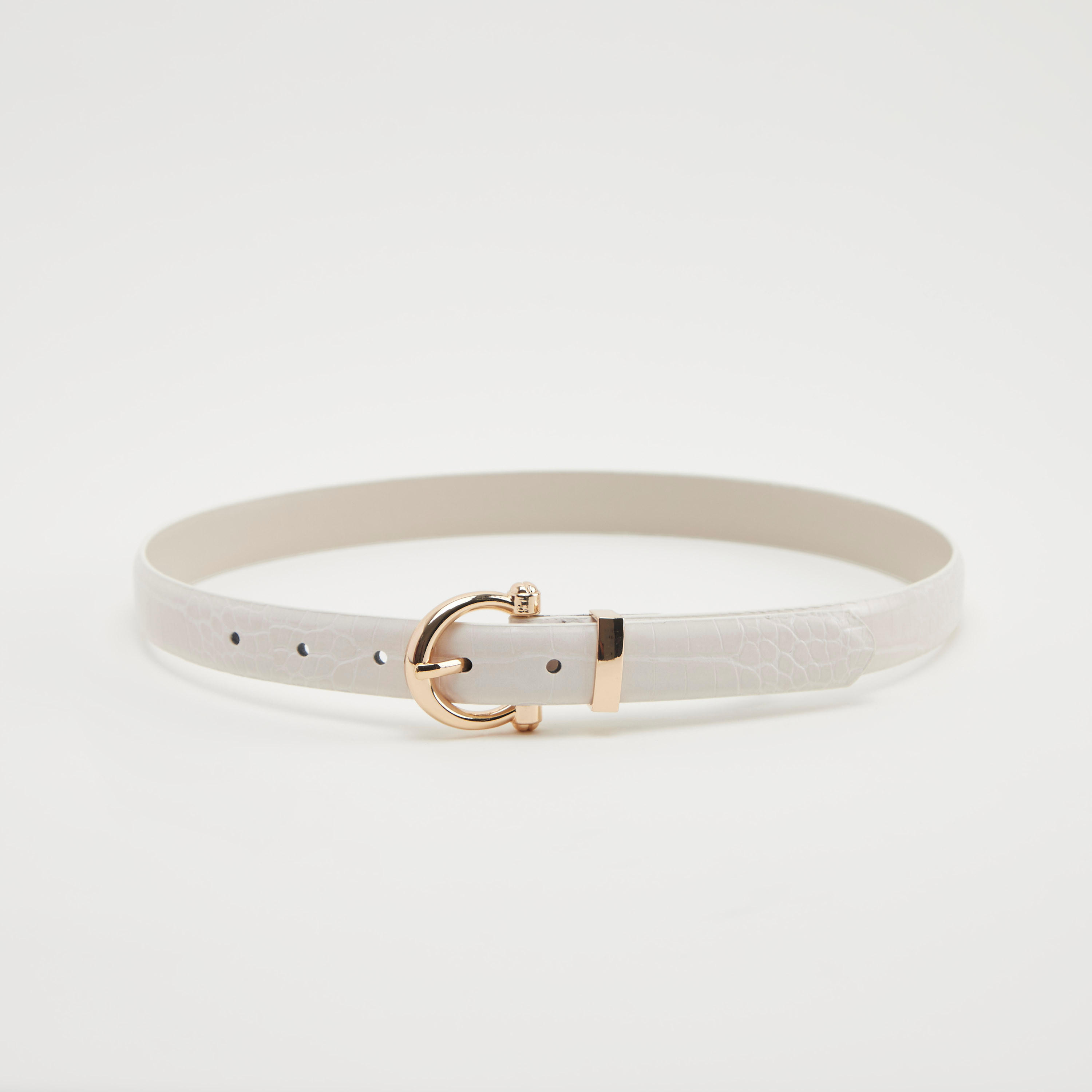 حزام بتصميم جلد حيوان بارز الملمس وإبزيم بدبوس-women-clothingaccessories-belts-image-3