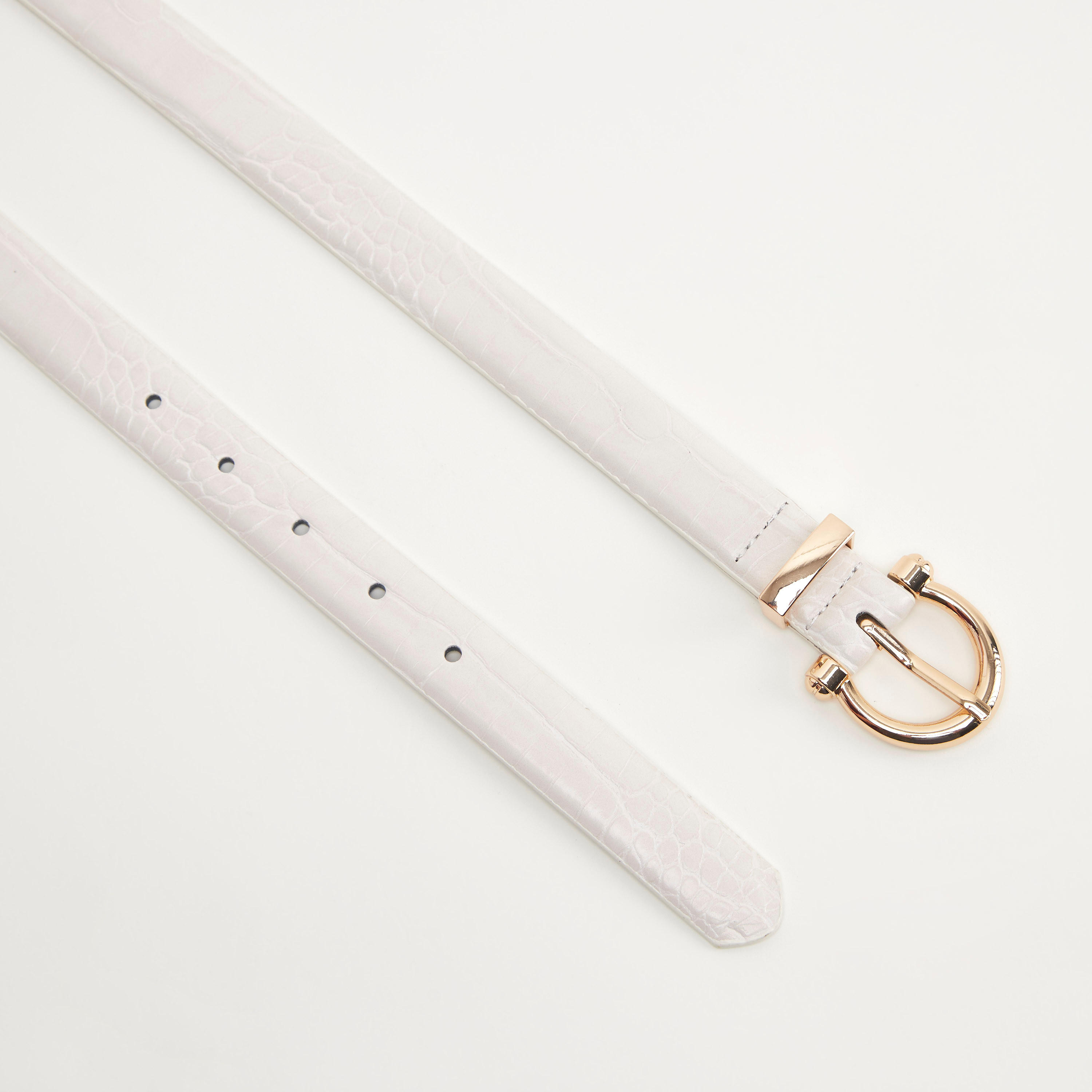 حزام بتصميم جلد حيوان بارز الملمس وإبزيم بدبوس-women-clothingaccessories-belts-image-4
