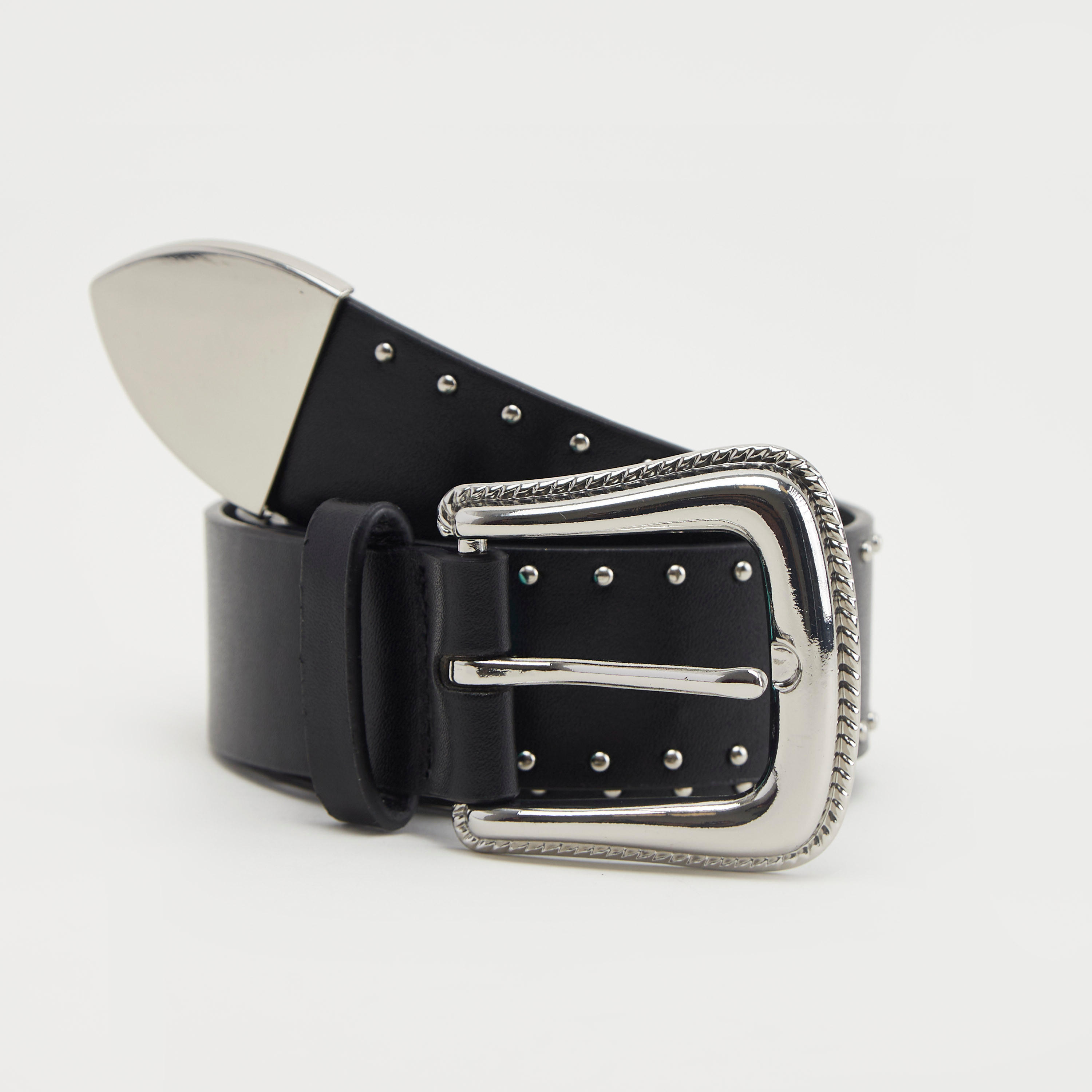Studded Belt with Pin Buckle-women-clothingaccessories-belts-image-1