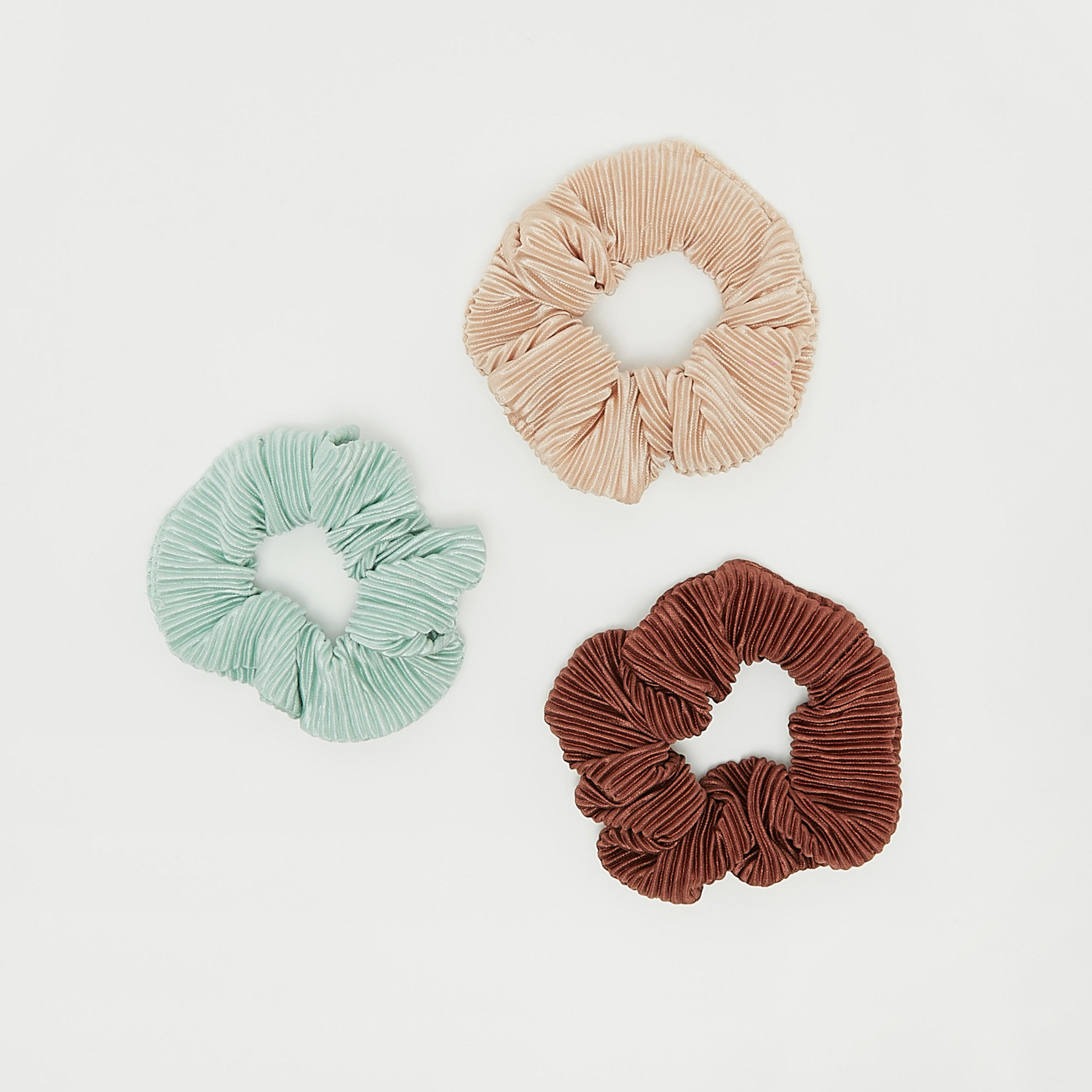Set of 3 - Textured Elasticated Scrunchie-women-hairaccessories-image-3