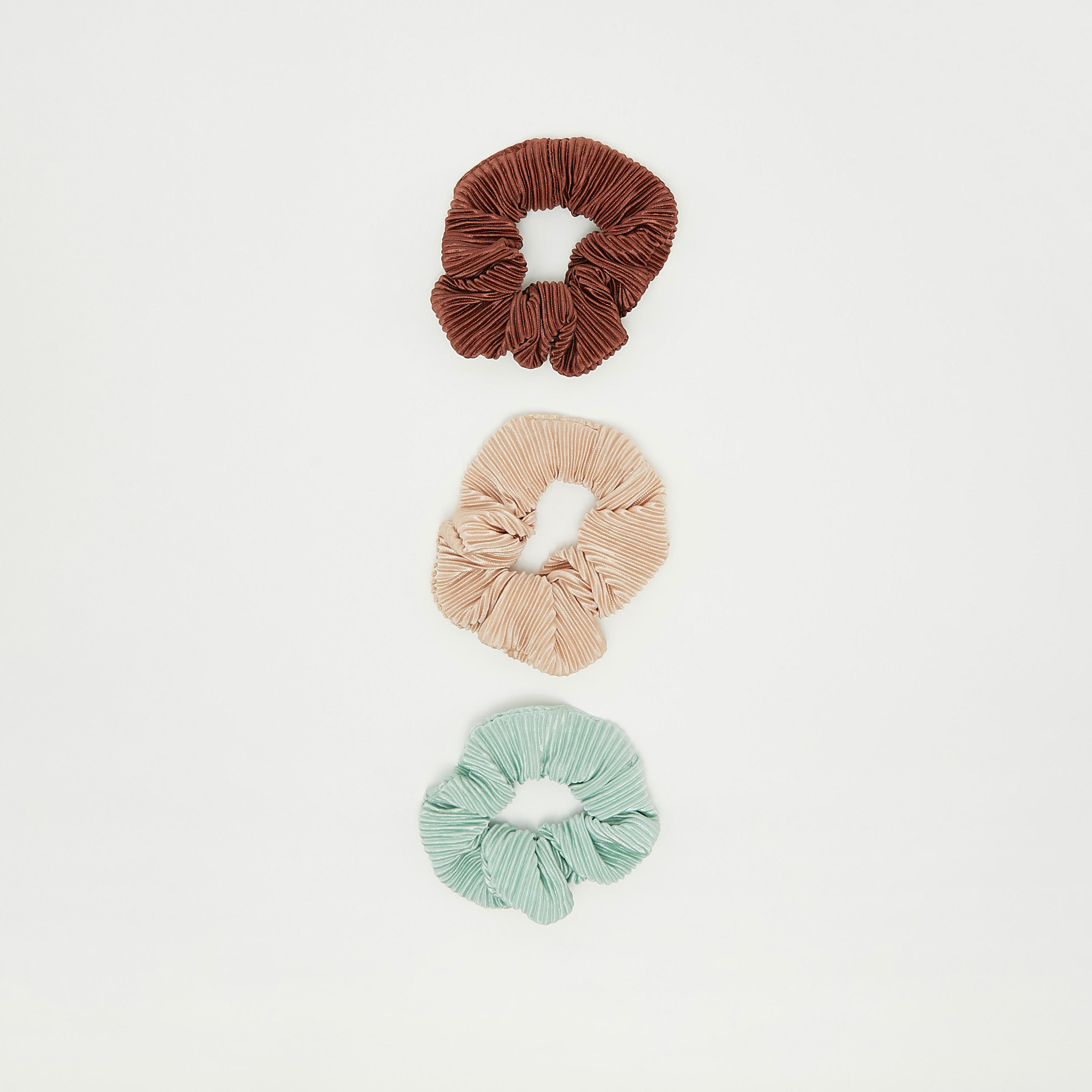 Set of 3 - Textured Elasticated Scrunchie-women-hairaccessories-image-4
