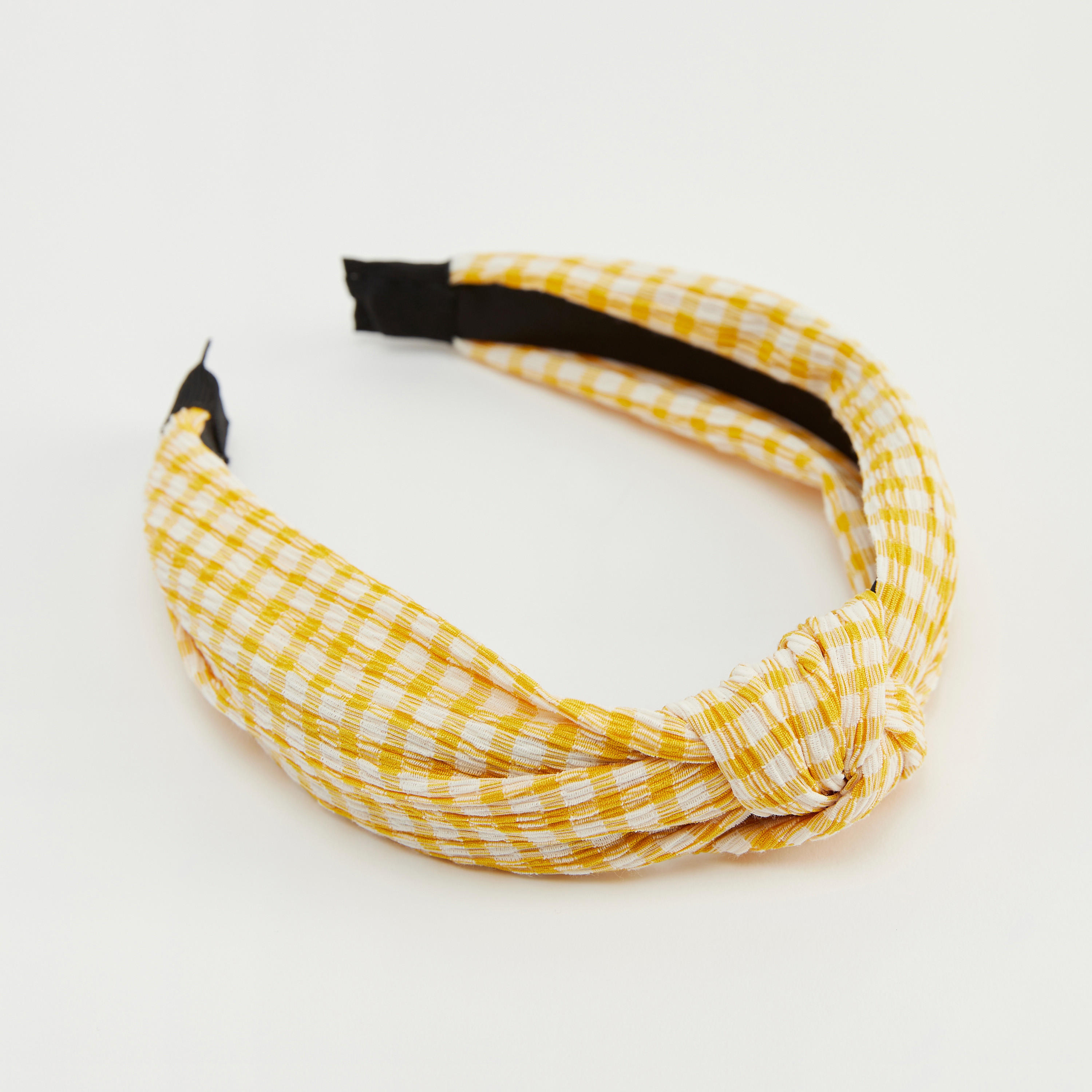Checked Hairband with Knot Detail-women-hairaccessories-image-1