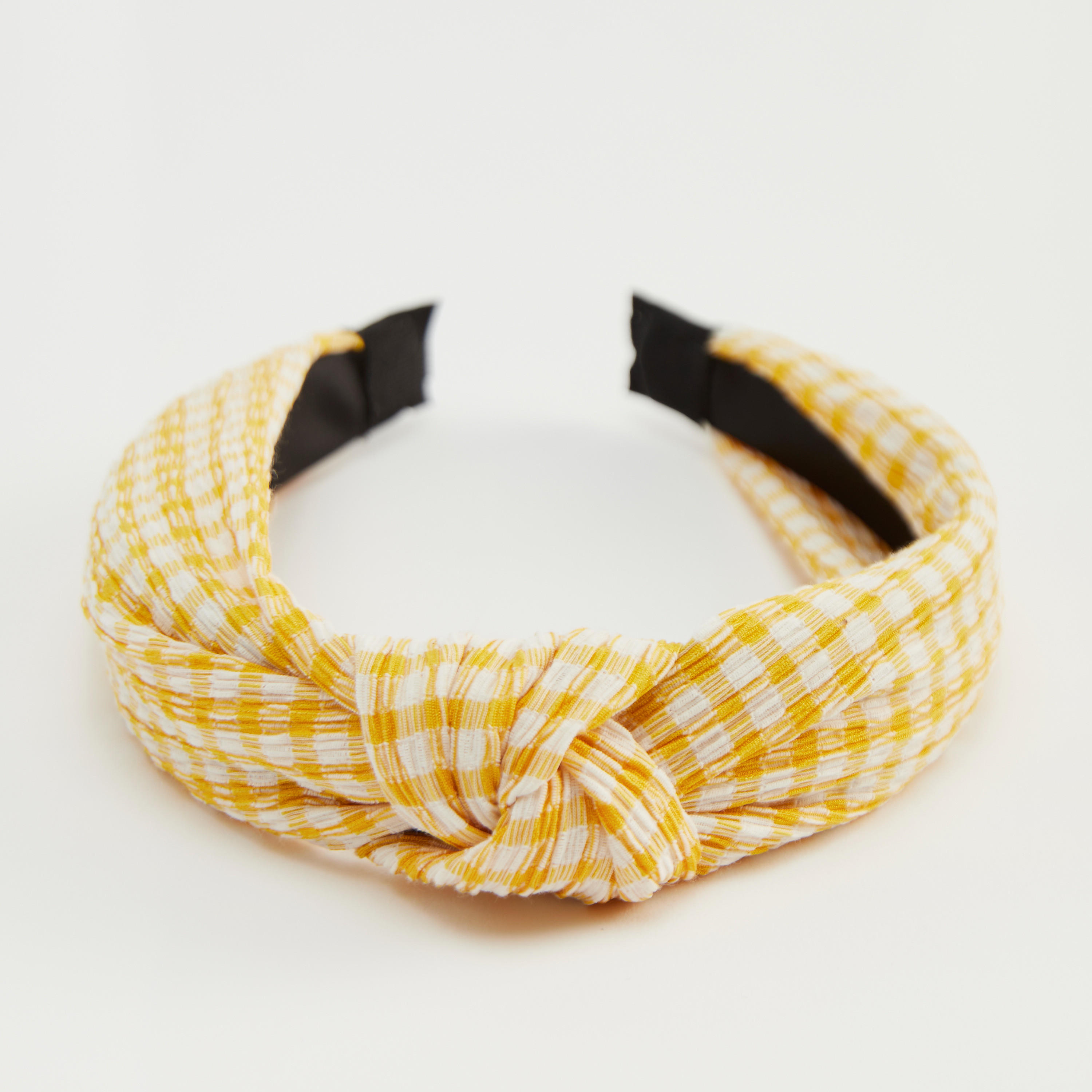 Checked Hairband with Knot Detail-women-hairaccessories-image-3