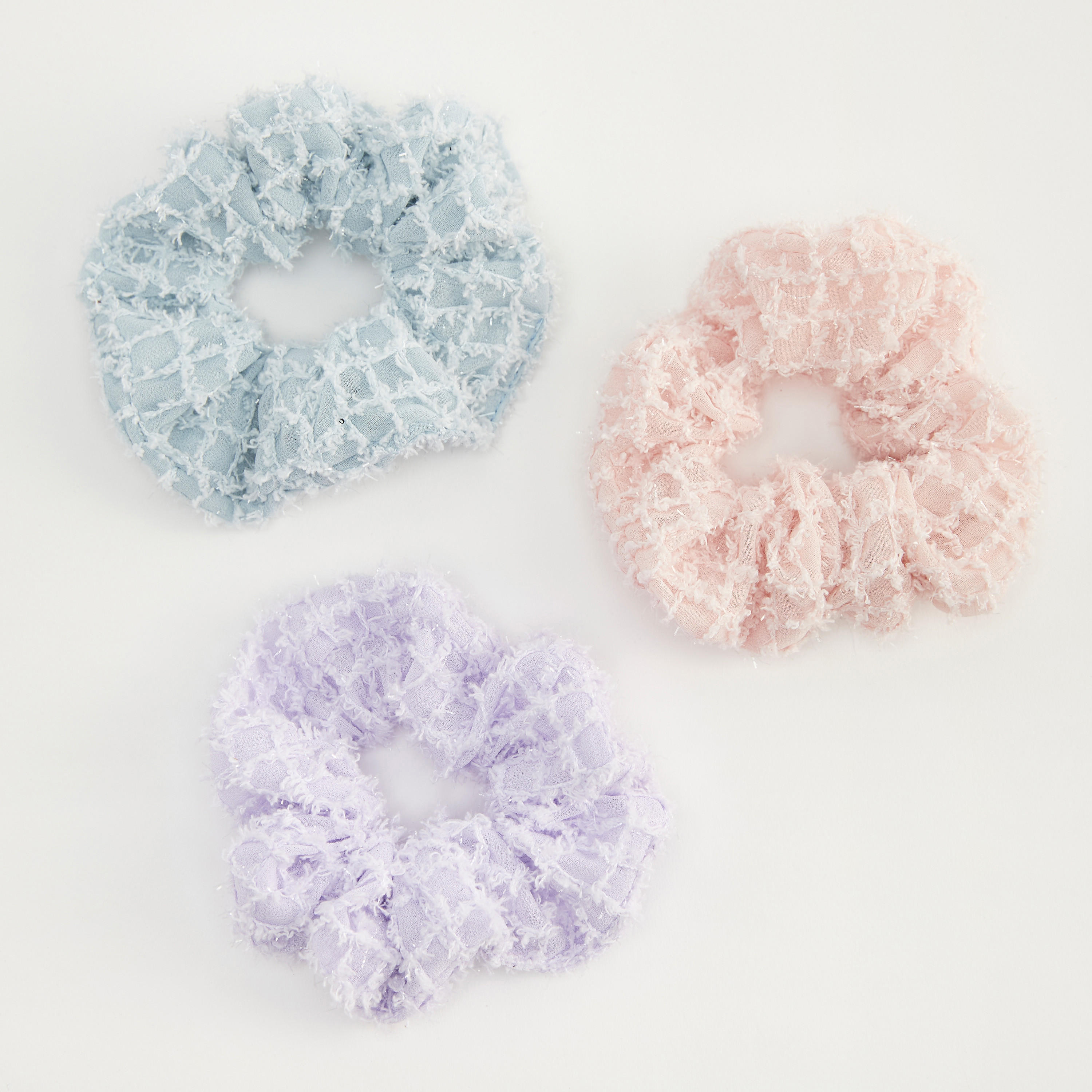 ربطة شعر بارزة الملمس مطّاطيّة - طقم من 3 قطع-women-hairaccessories-image-2